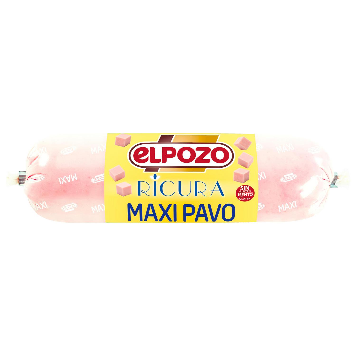 Fiambre de carne de pavo cocida sabor ahumado maxi en rulo Ricura ElPozo sin gluten 900 g