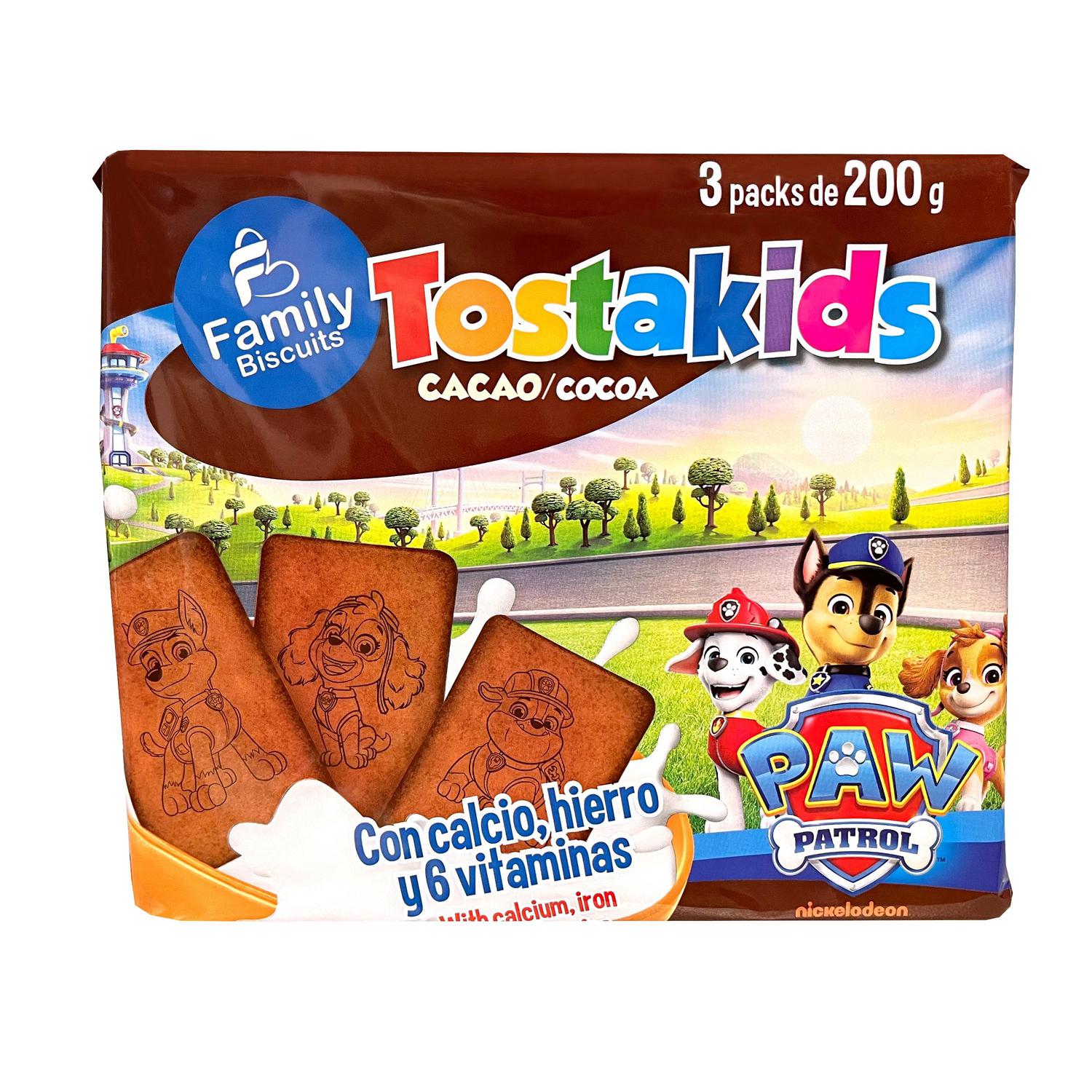Galletas al cacao Tostakids Family Biscuits 600 g.