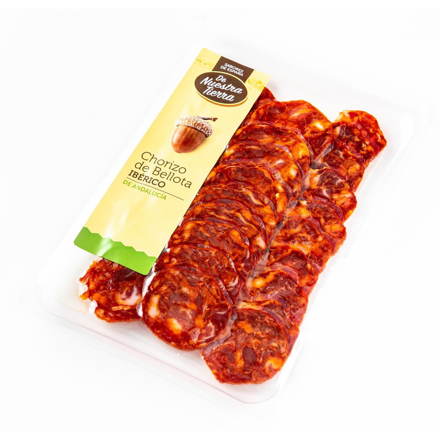 Chorizo de Bellota Ibérico 50% Raza Ibérica en lonchas De Nuestra Tierra 100 g