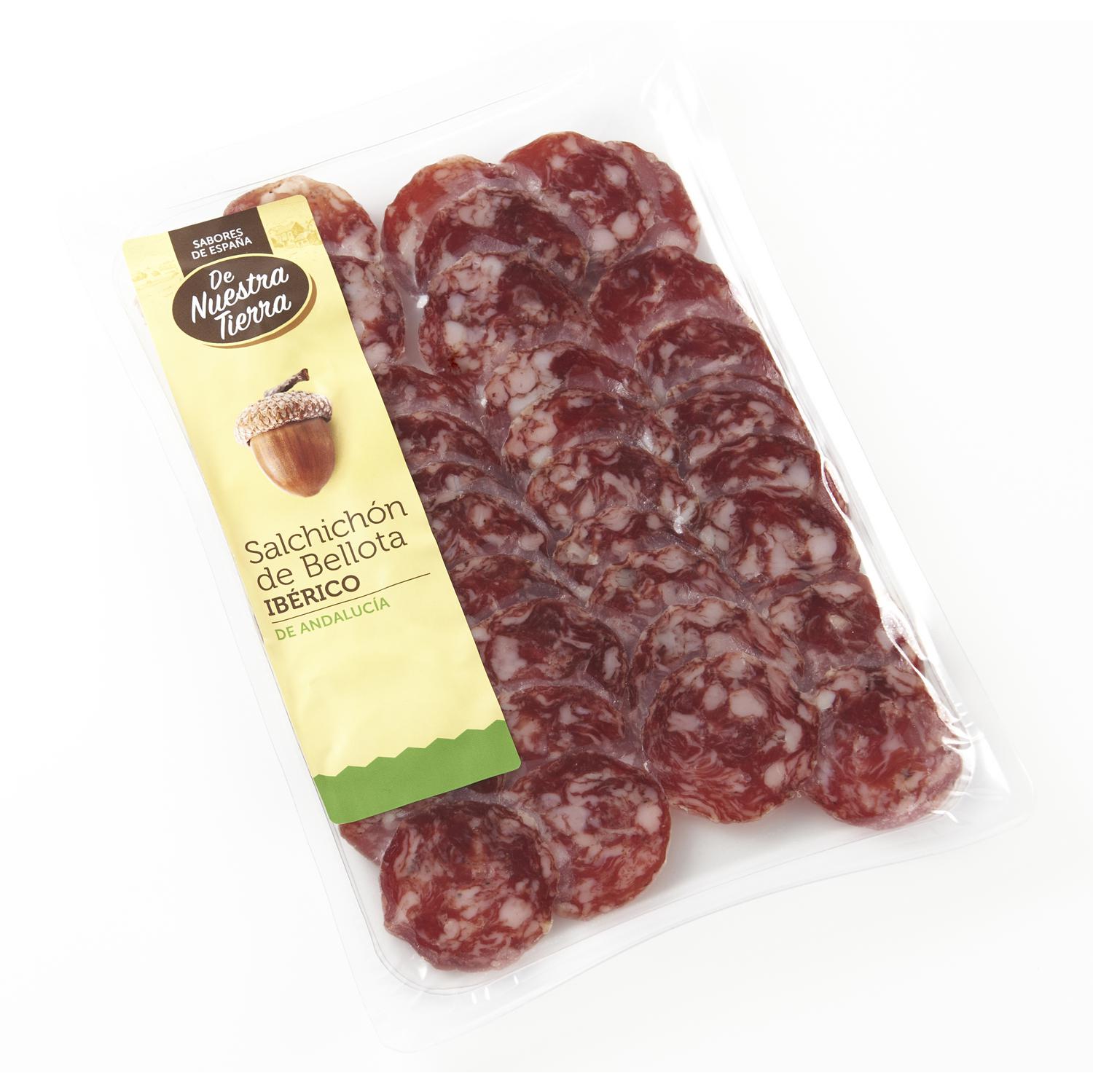 Salchichón Ibérico de Bellota Cular 50% Raza Ibérica en lonchas De Nuestra Tierra 100 g