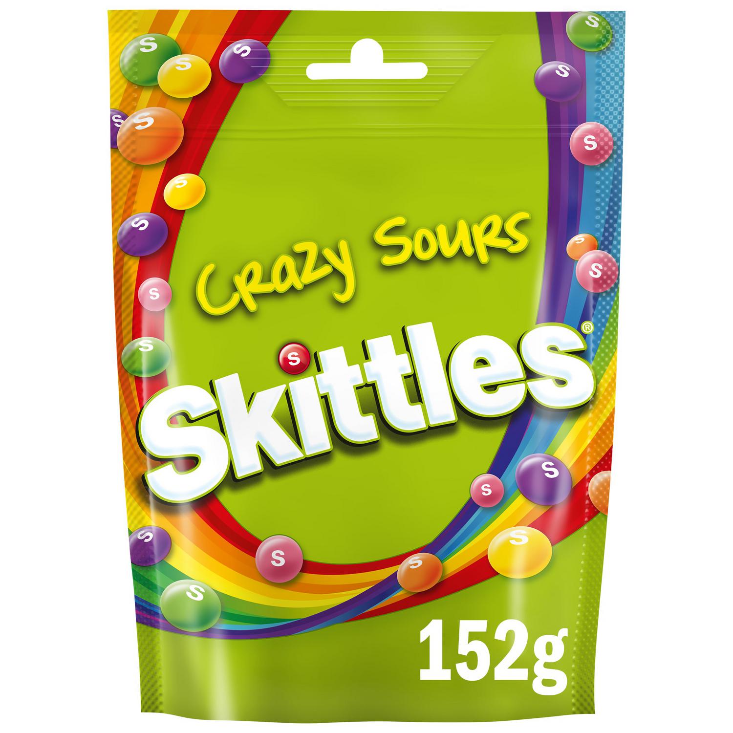 Caramelos blandos creazy sour Skittles doy pack 152 g.