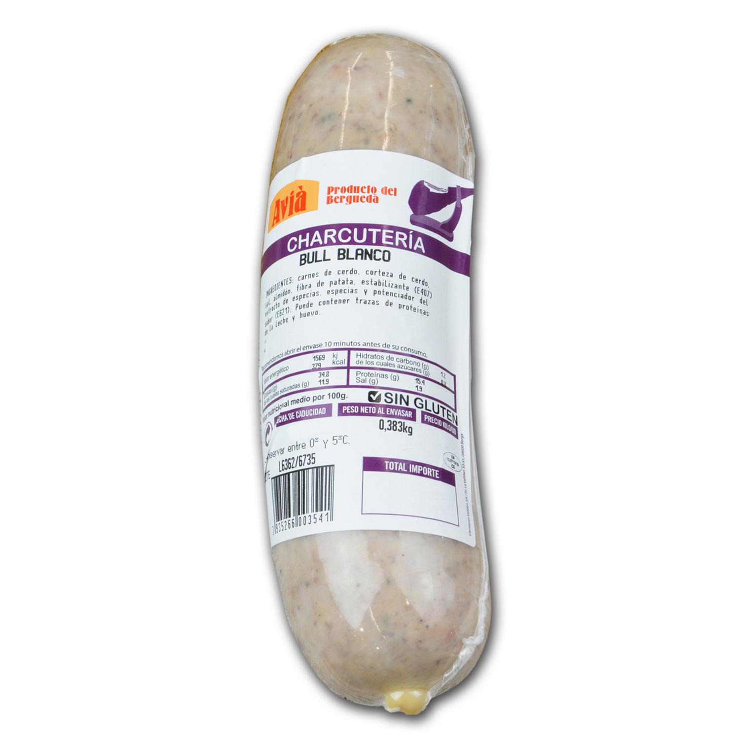 Bull blanco pieza Avia Cárnicas Valldan sin gluten 380 g aprox