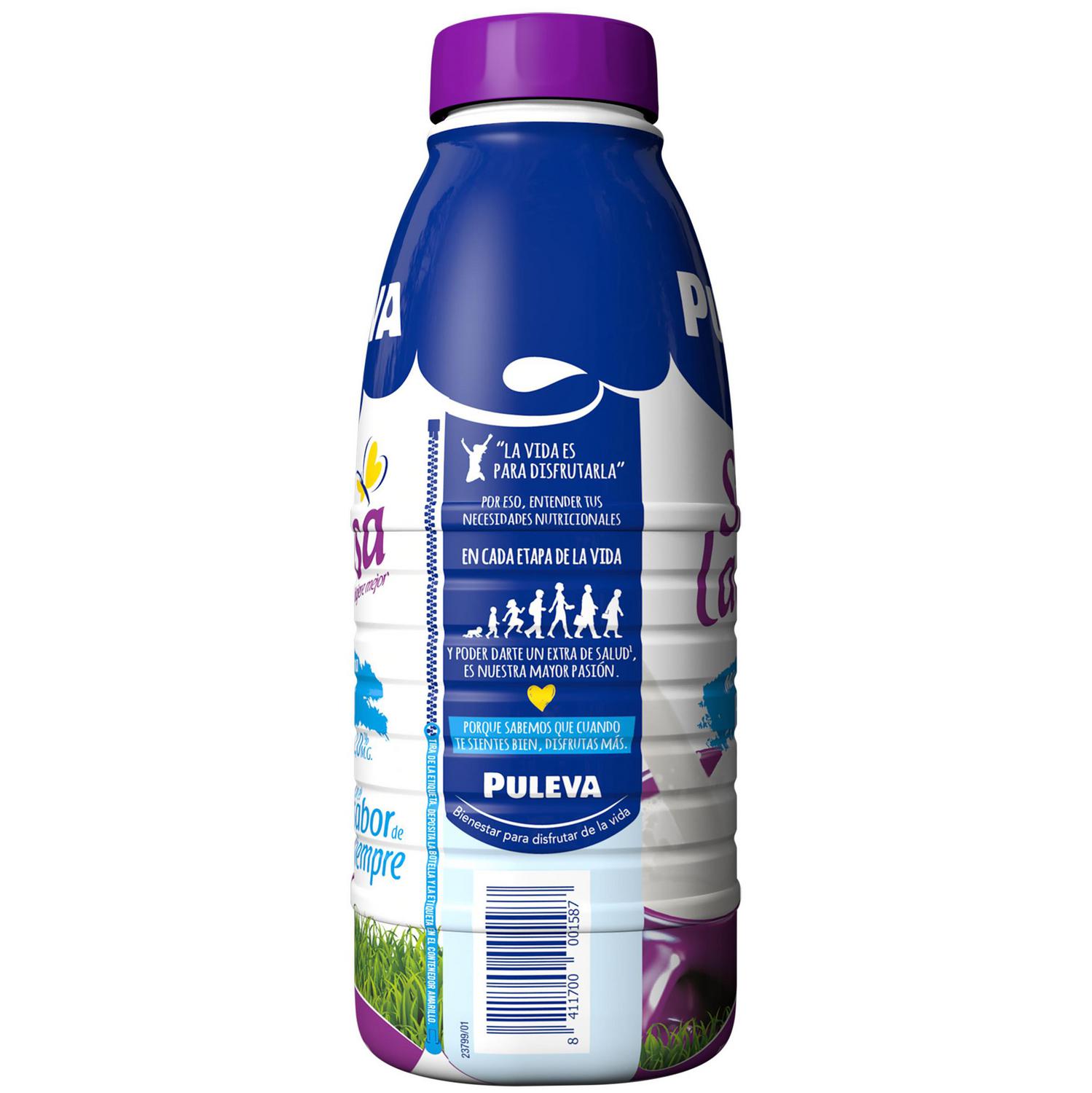 Leche entera Puleva sin lactosa botella 1 l.