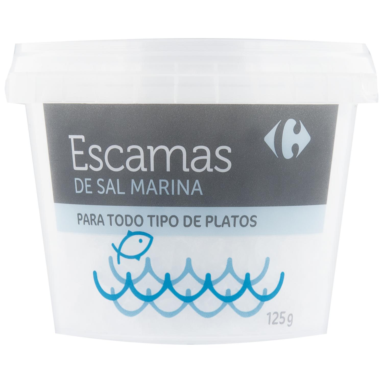 Sal marina en escamas Carrefour 125 g.