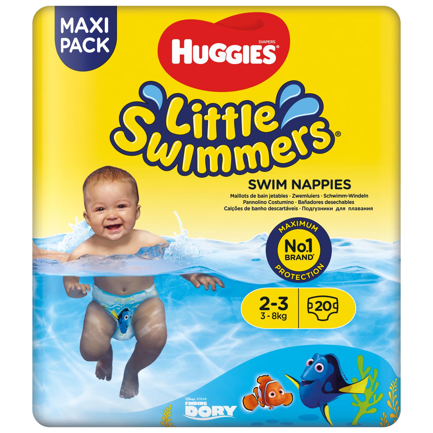 Bañador pañal desechable Huggies Little Swimmers T2-3 (3 kg-8 kg) 20 ud.