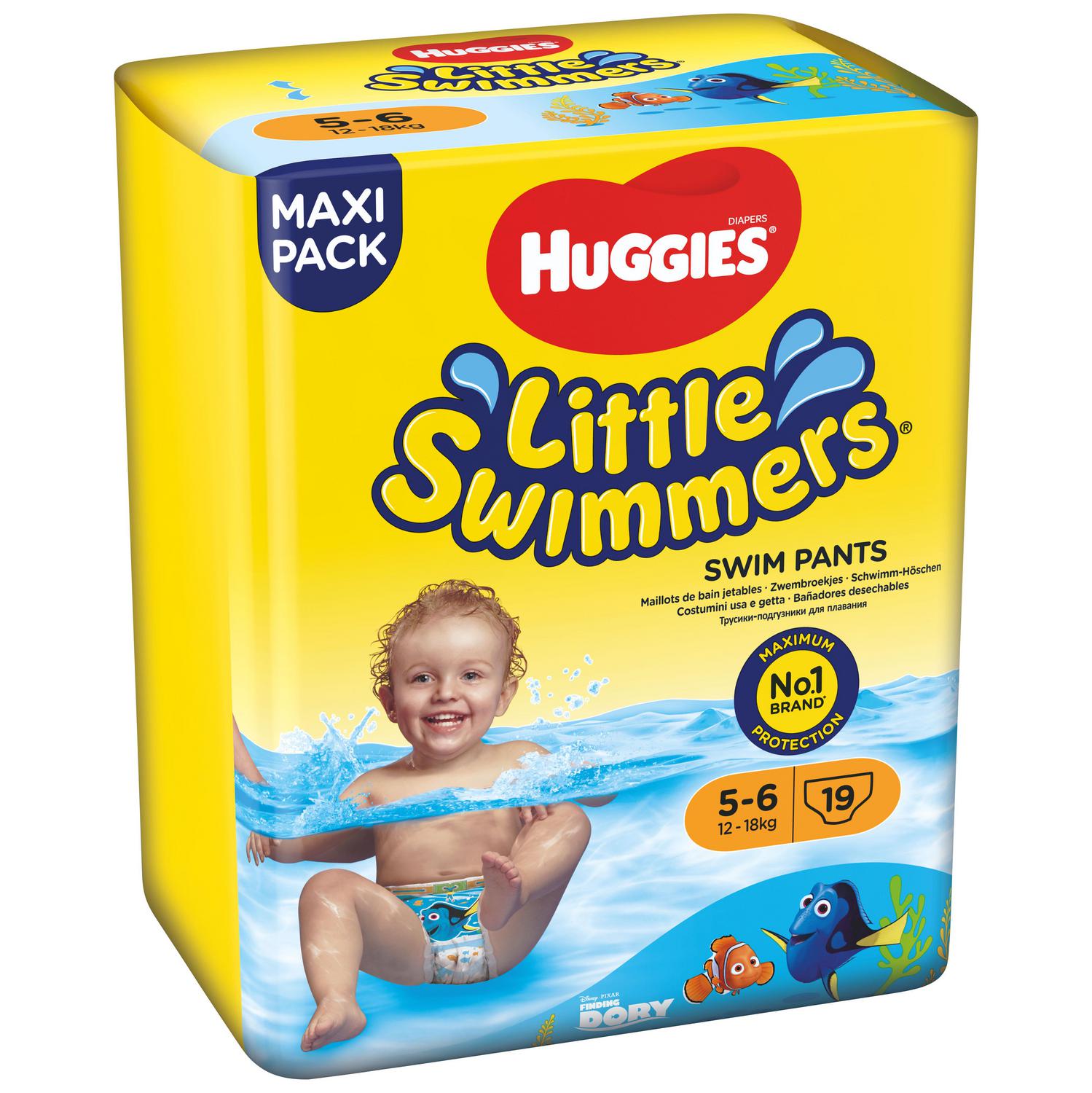 Bañador pañal desechable Huggies Little Swimmers T5-6 (12 kg-18 kg) 19 ud.