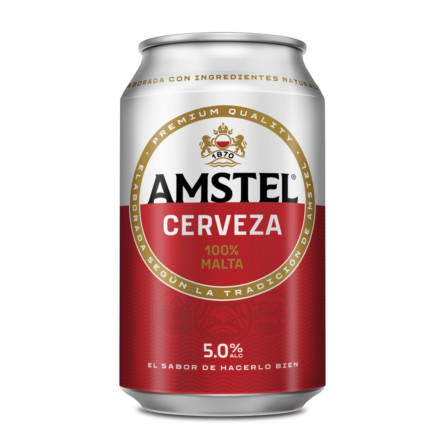 Cerveza Amstel pack 12 latas 33 cl.