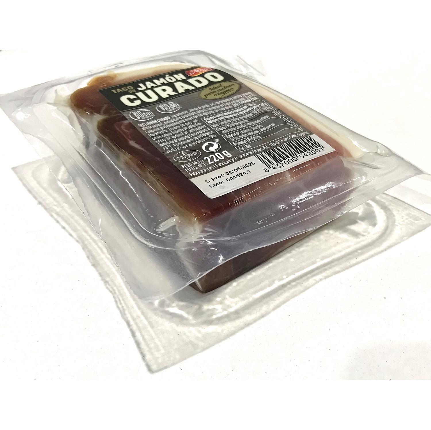 Jamón Curado en taco Arroyo sin gluten y sin lactosa 220 g