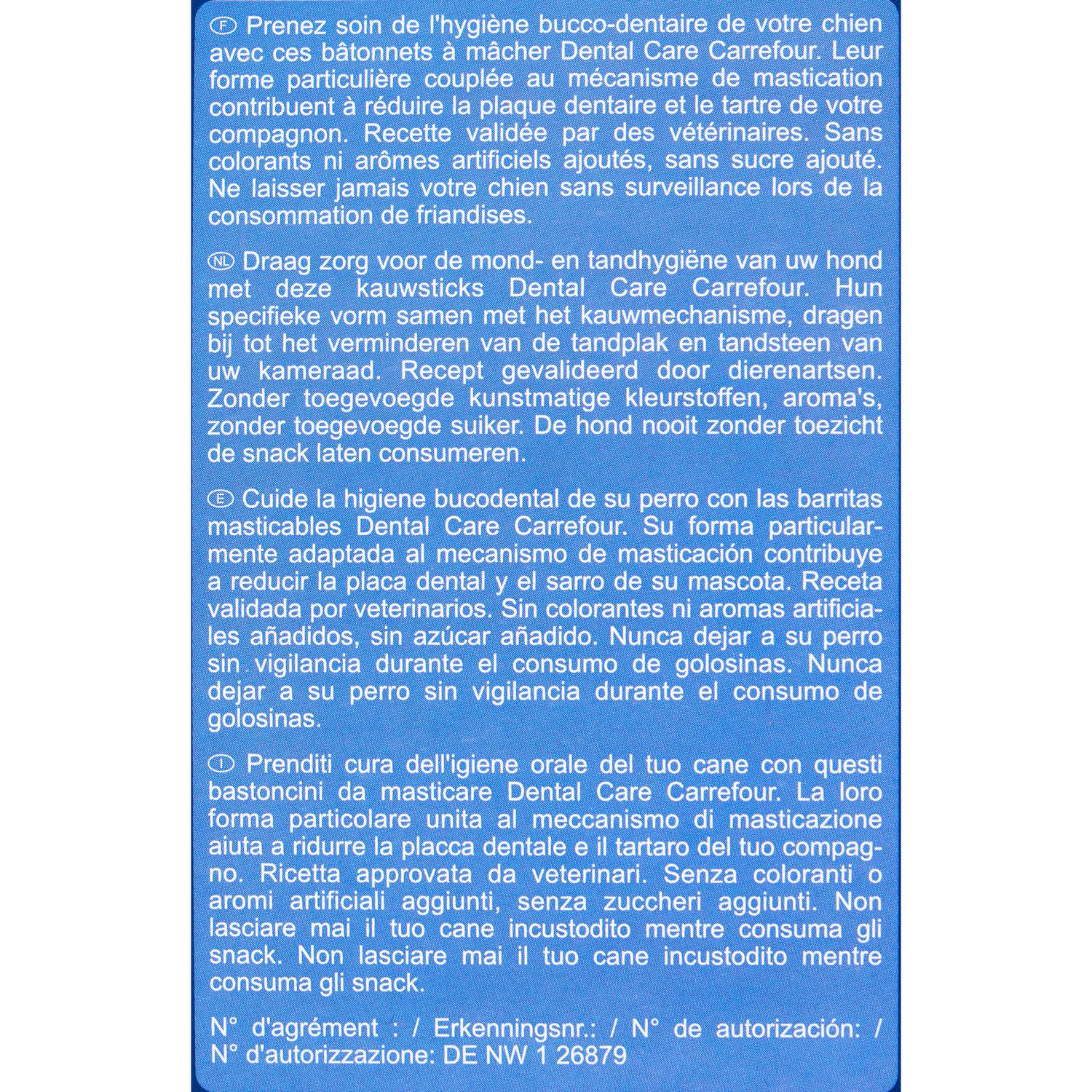 Snack dental para perros Carrefour 440 g