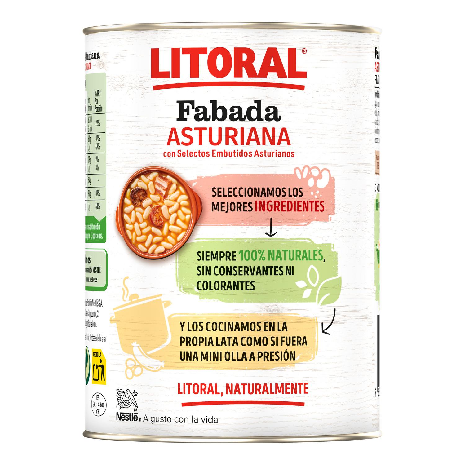Fabada Asturiana Litoral sin gluten 420 g.