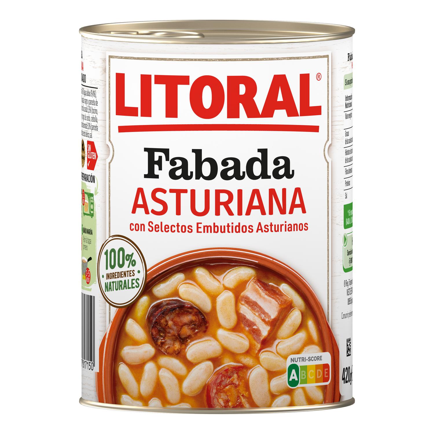 Fabada Asturiana Litoral sin gluten 420 g.