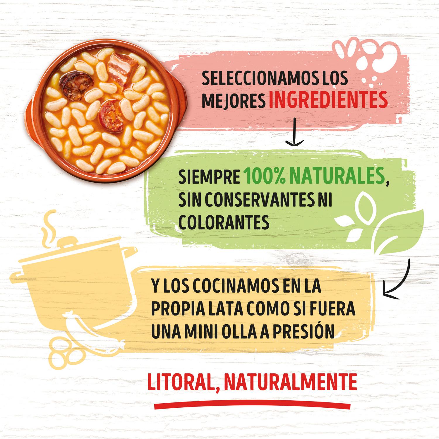 Fabada Asturiana Litoral sin gluten 420 g.