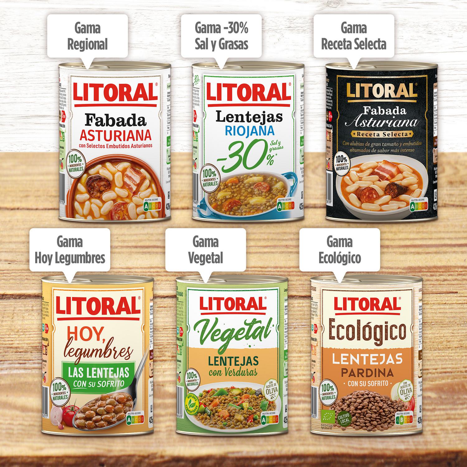 Fabada Asturiana Litoral sin gluten 420 g.