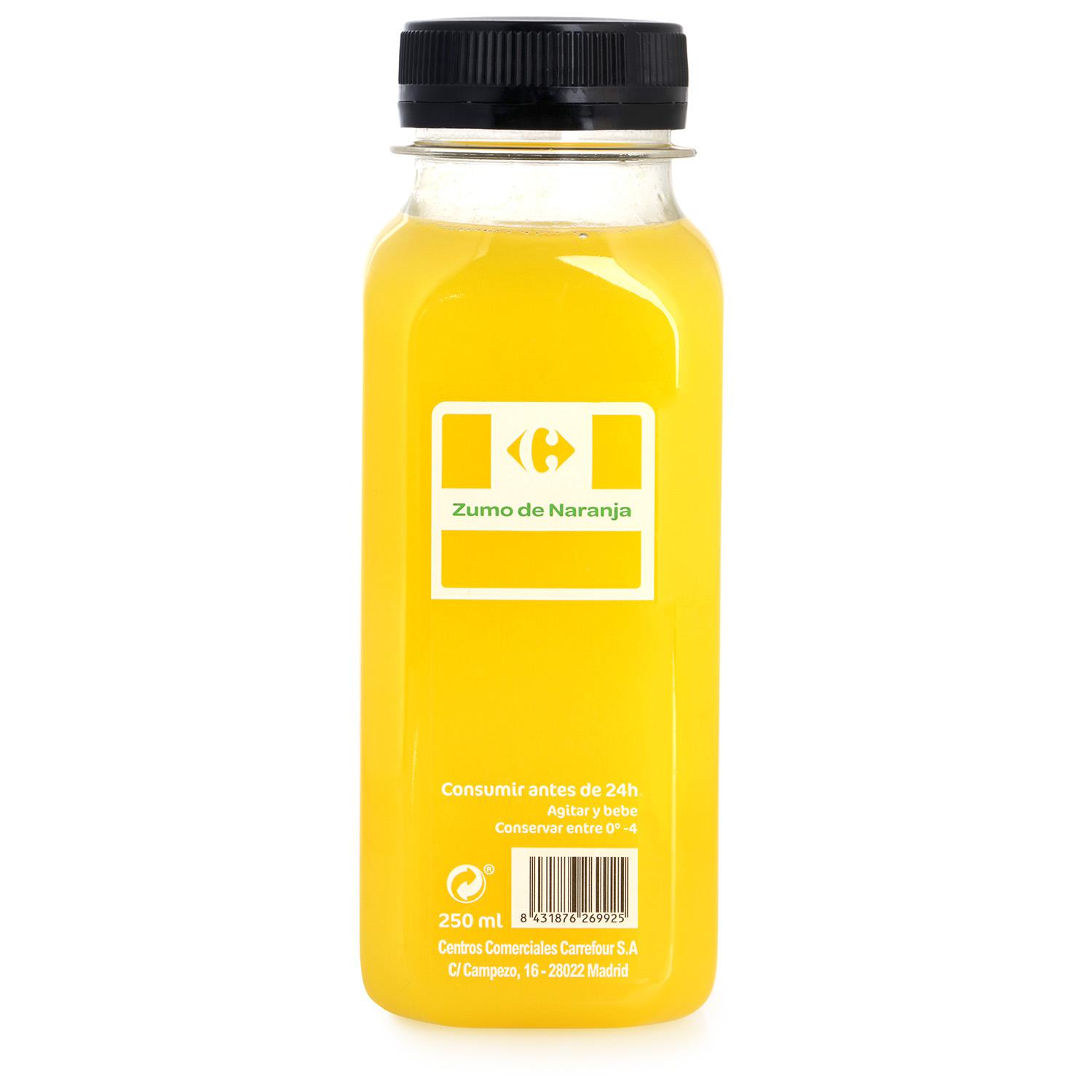 Zumo de naranja recién exprimido Carrefour 250 ml