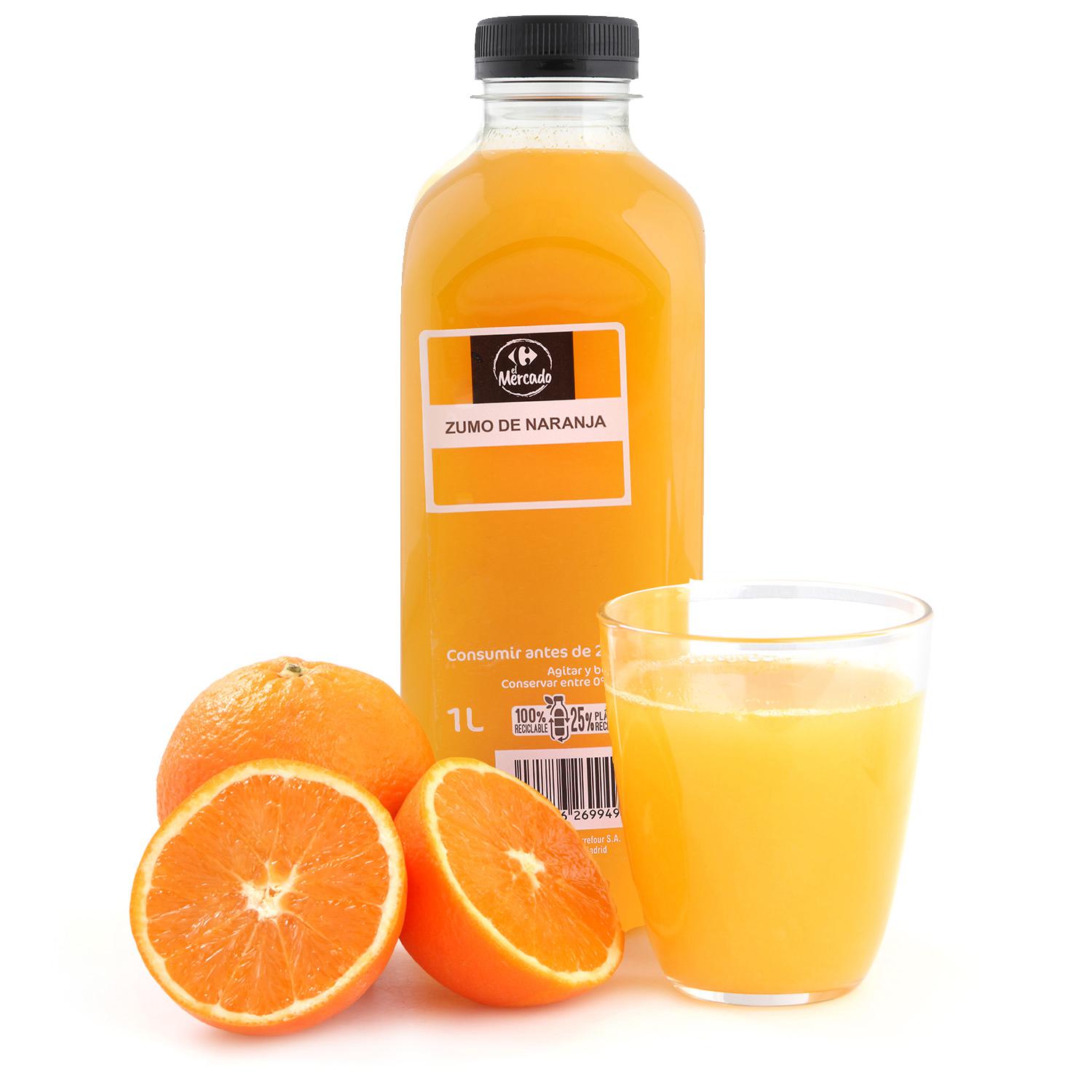 Zumo de naranja recién exprimido Carrefour 1 l