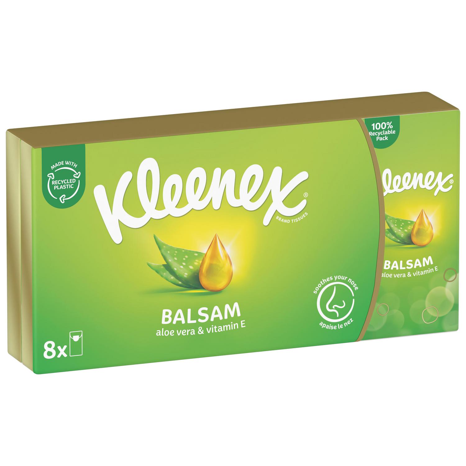 Pañuelos faciales Balsam Kleenex 8 ud.