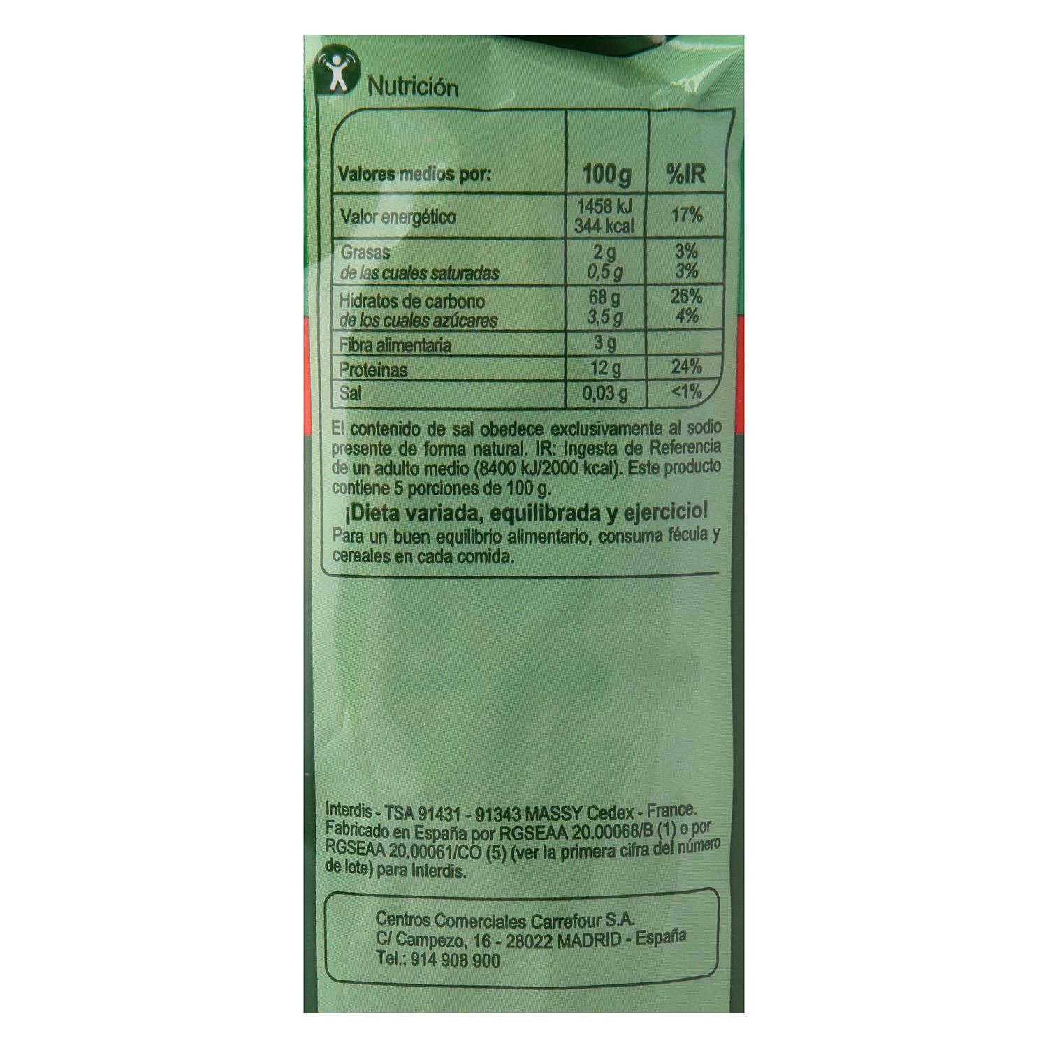 Macarrones cocción rápida Carrefour 500 g.
