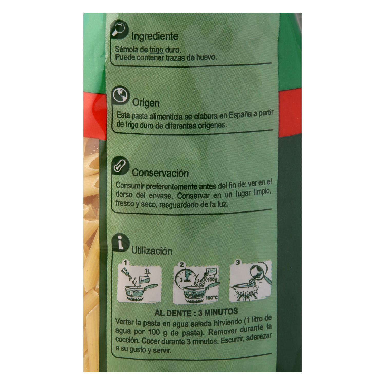 Macarrones cocción rápida Carrefour 500 g.