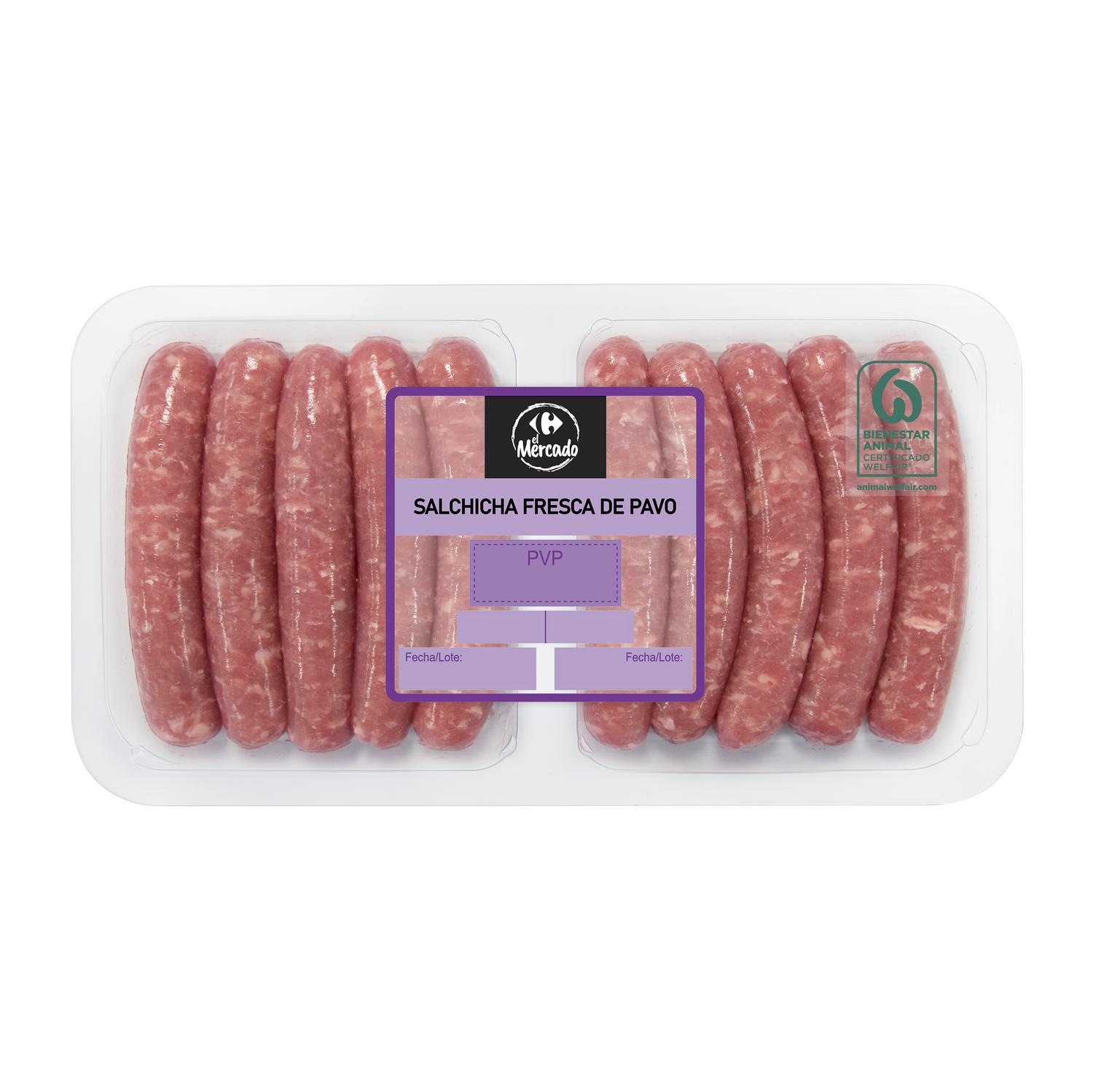 Salchicha fresca de pavo Carrefour 350 g