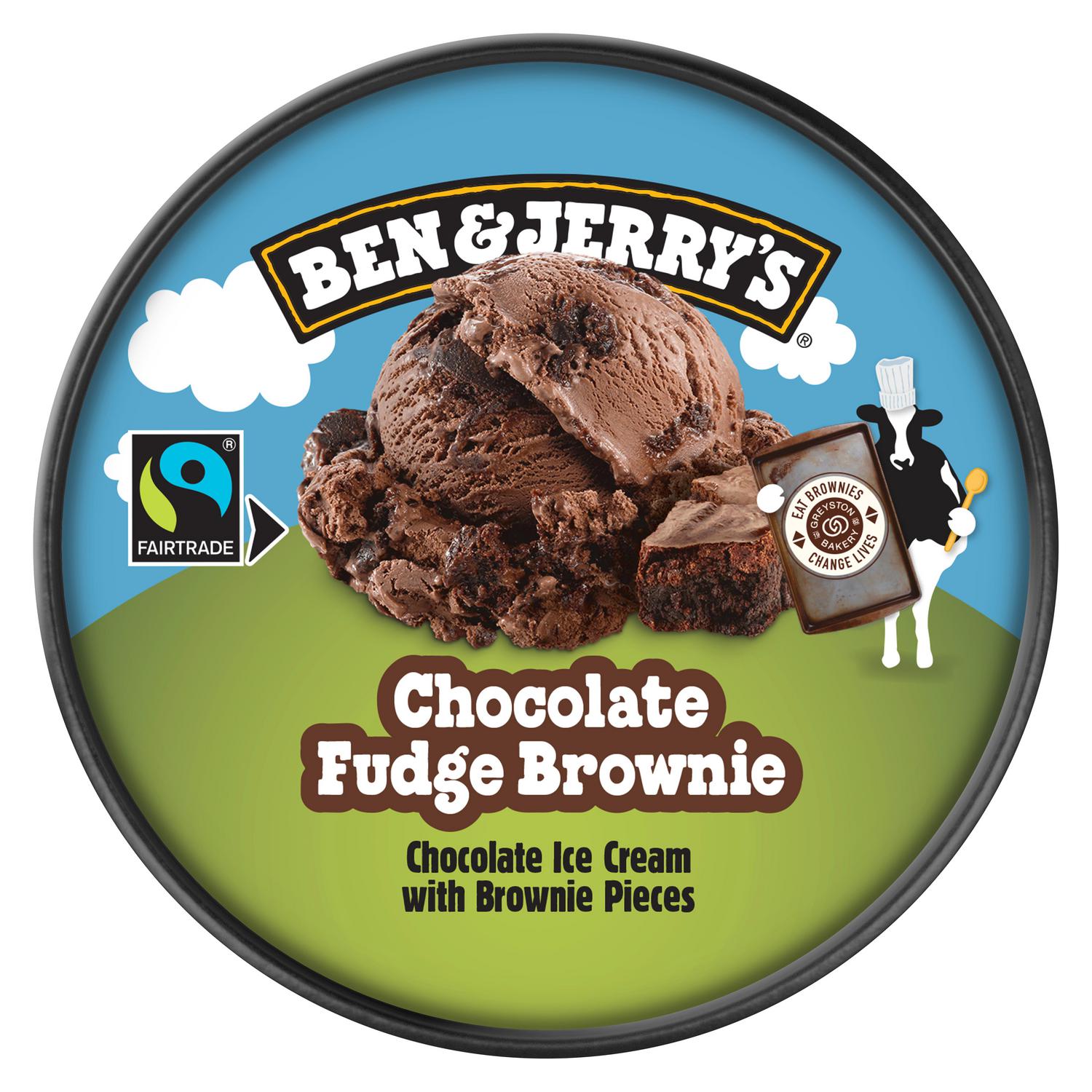 Helado chocolate fudge brownie Ben & Jerry’s 465 ml.