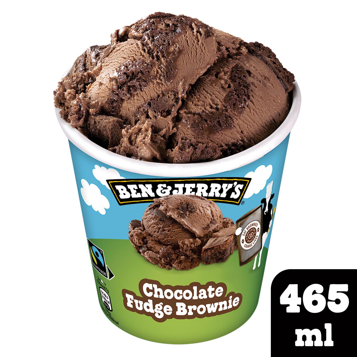 Helado chocolate fudge brownie Ben & Jerry’s 465 ml.