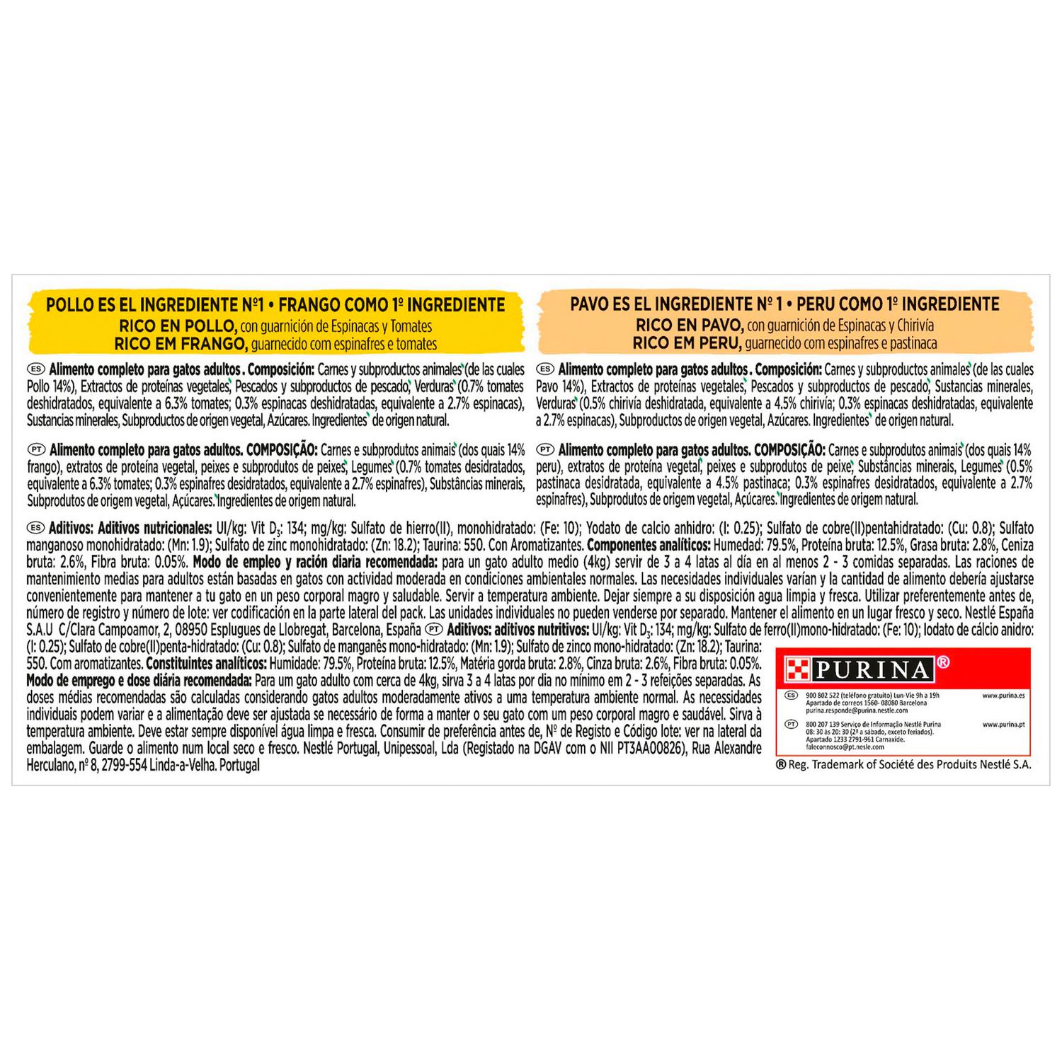 Comida húmeda surtido de carne para gato adulto Purina Gourmet Nature's Creations 4x85 g