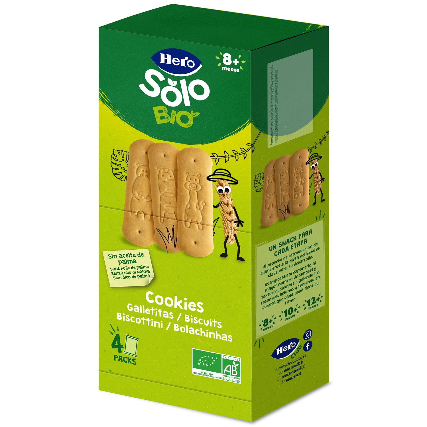 Galletas infantiles ecológico Hero Solo 160 g.