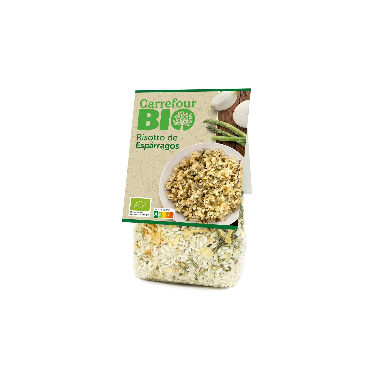 Risotto de espárragos ecológico Carrefour Bio 250 g.