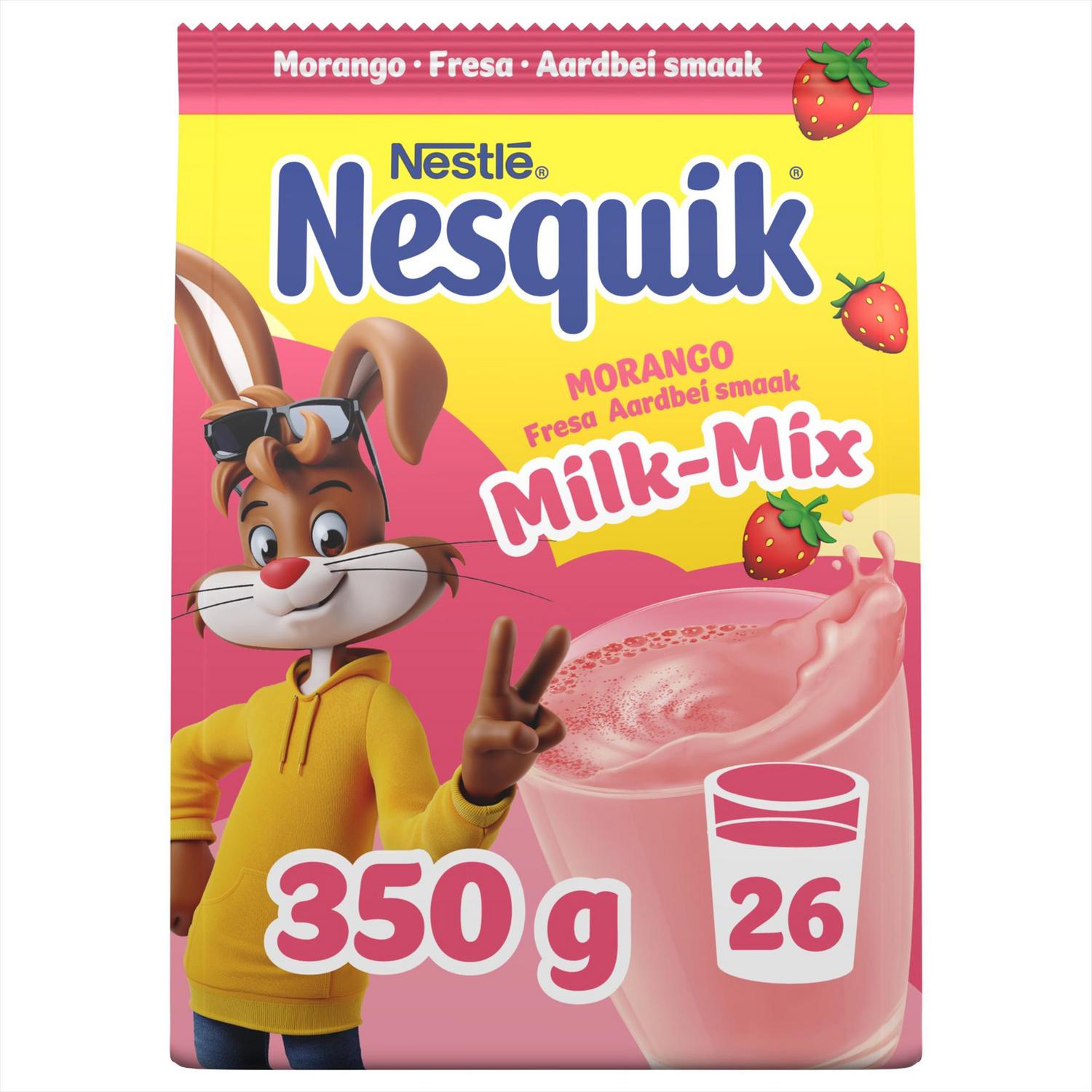 Cacao soluble instantáneo sabor fresa Nestlé Nesquik 350 g.