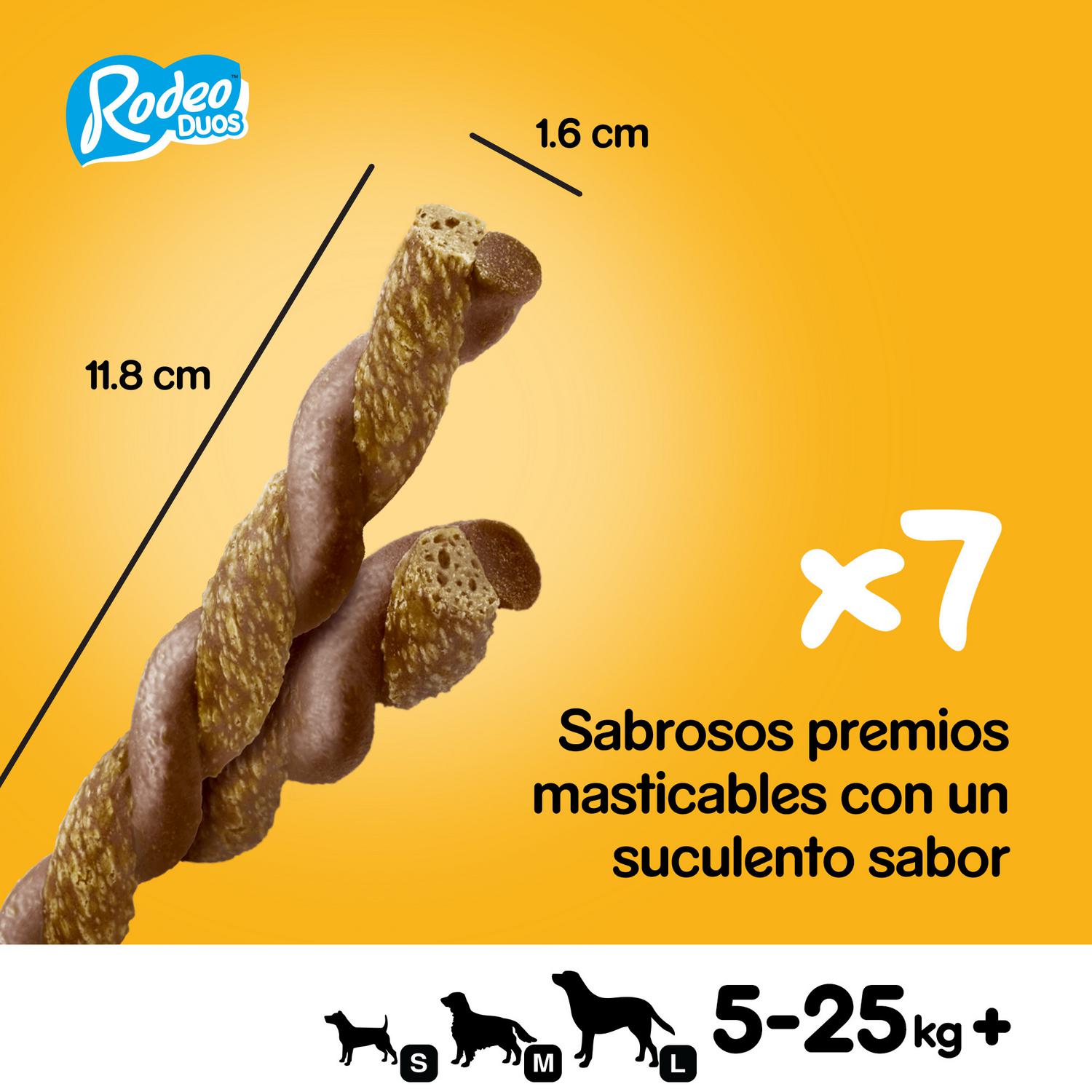Snacks de pollo y bacon para perro Pedigree Rodeo Duos 123 g.