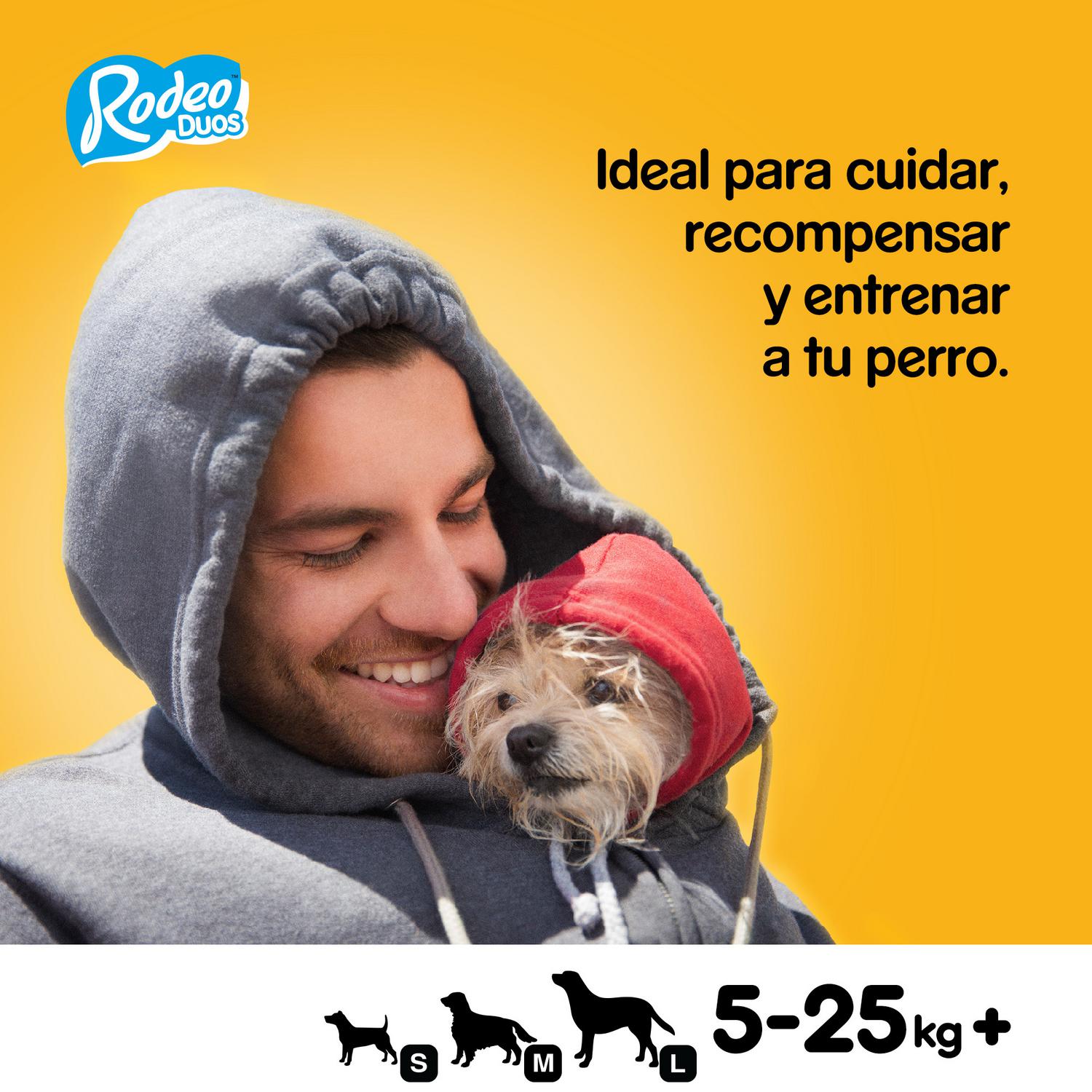 Snacks de pollo y bacon para perro Pedigree Rodeo Duos 123 g.