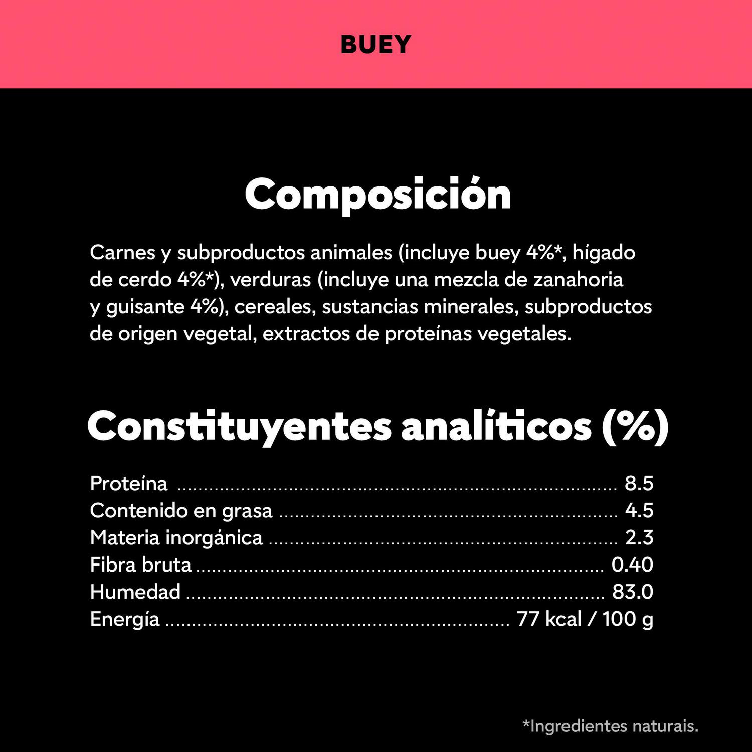 Comida húmeda de buey y verduras para perro Cesar 300 g.