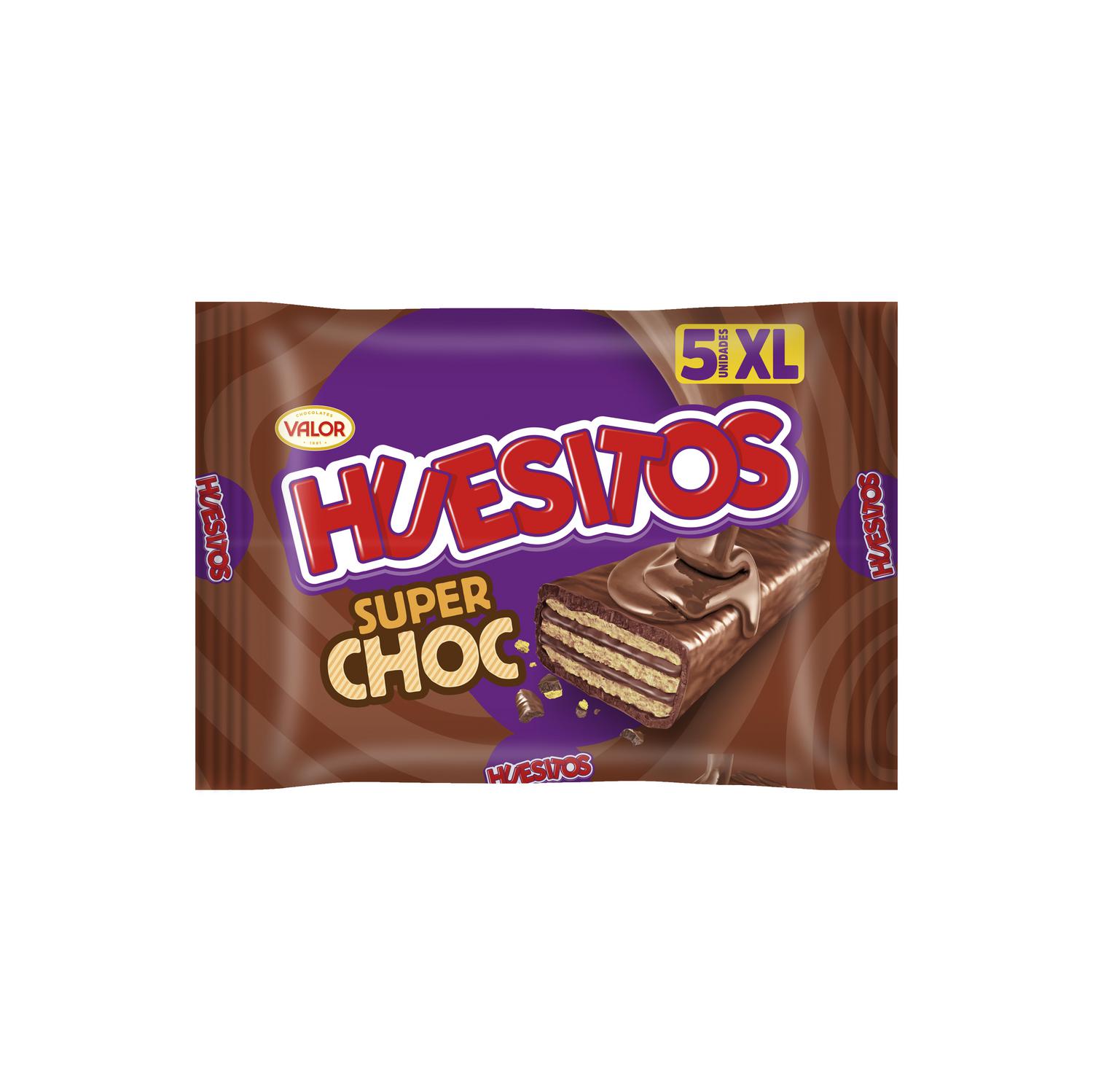 Barrita de barquillo cubierta de chocolate XL Huesitos Valor 230 g.
