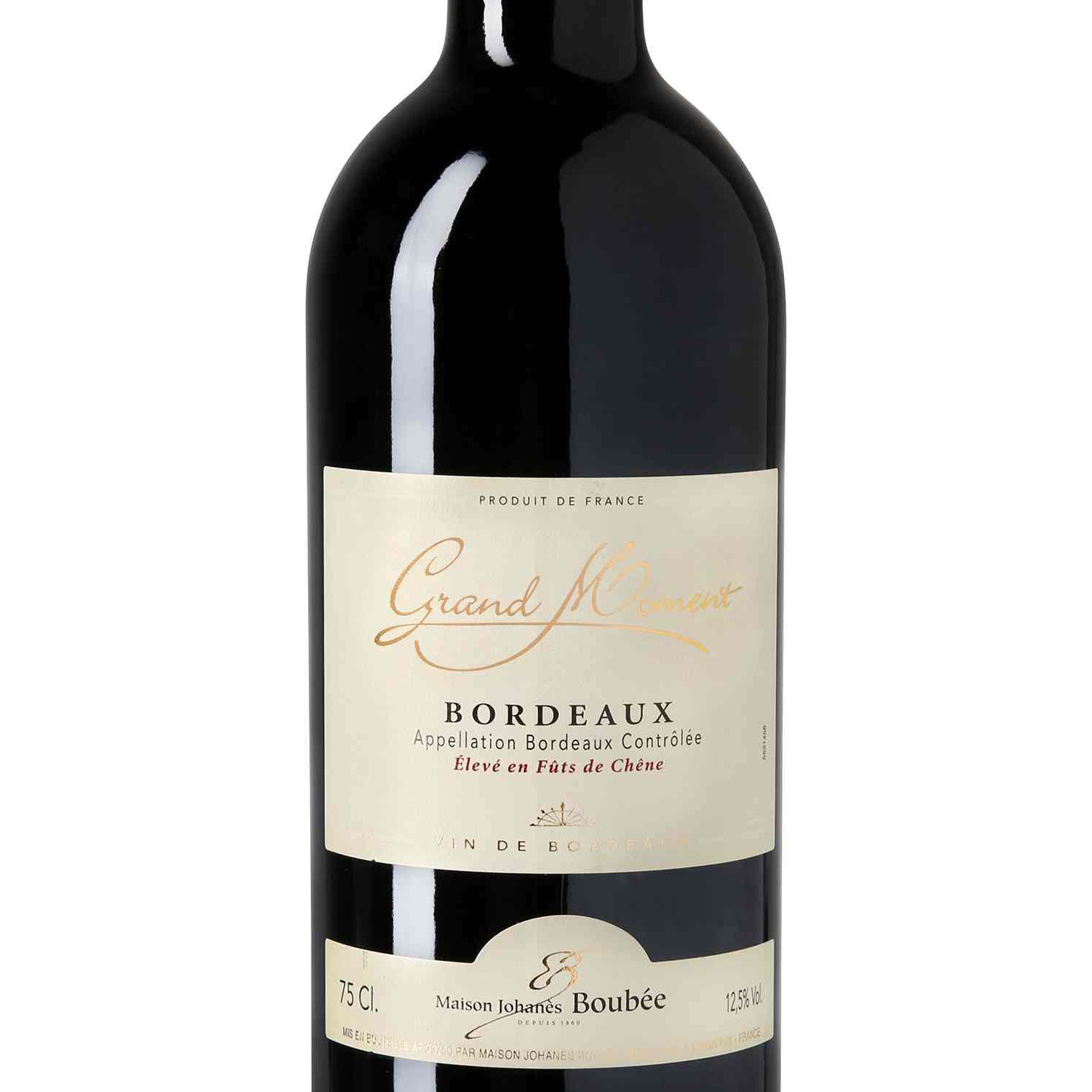 Vino tinto de Francia A.C. Bordeaux Grand Moment 75 cl.