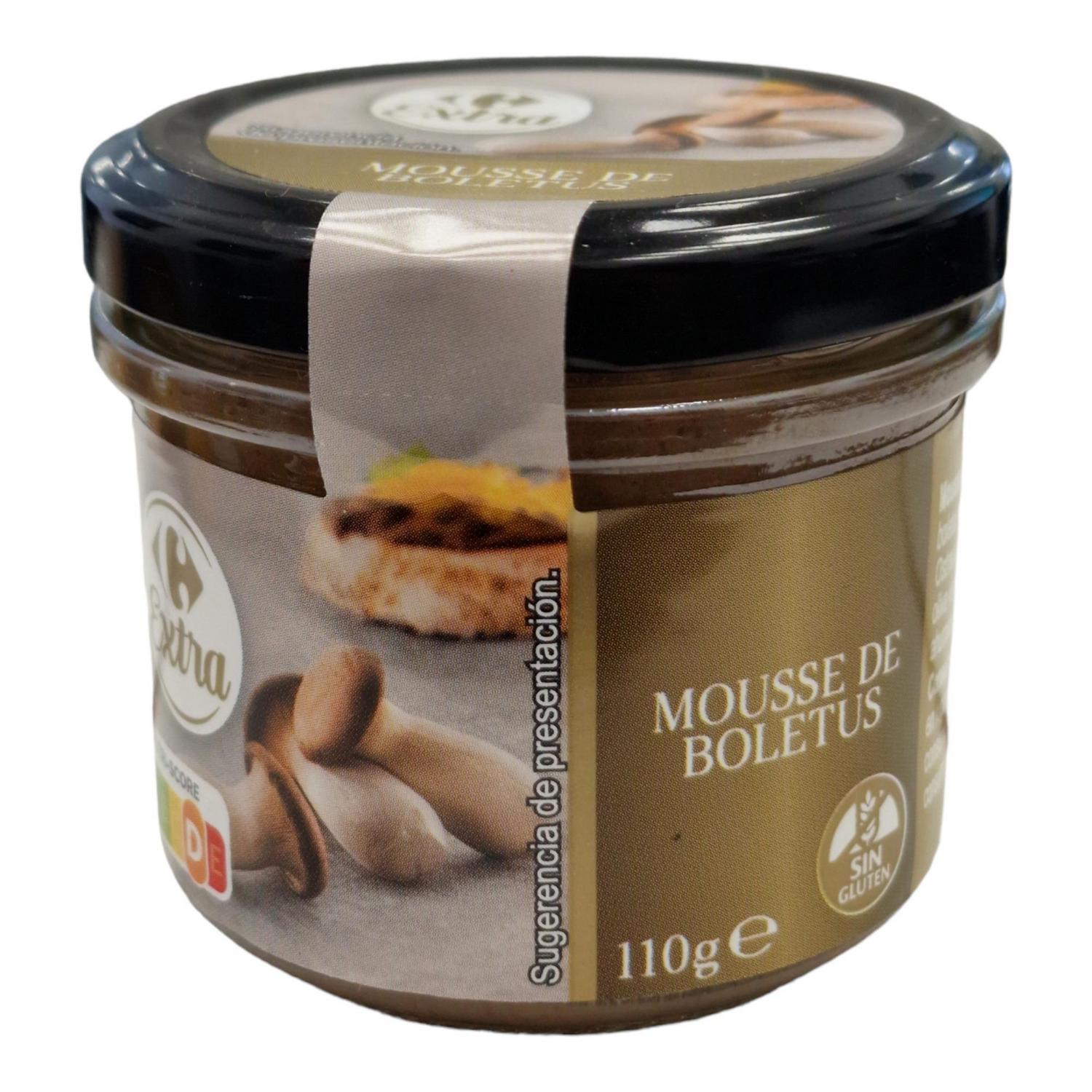 Paté mousse de boletus Extra Carrefour sin gluten 110 g.