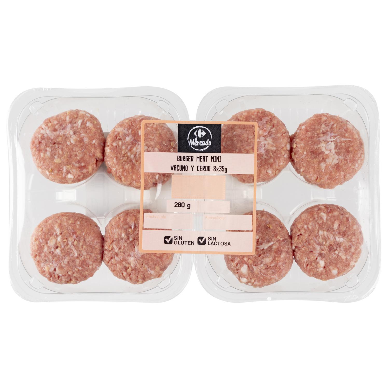 Hamburguesa mini mixta Carrefour El Mercado 8x35 g