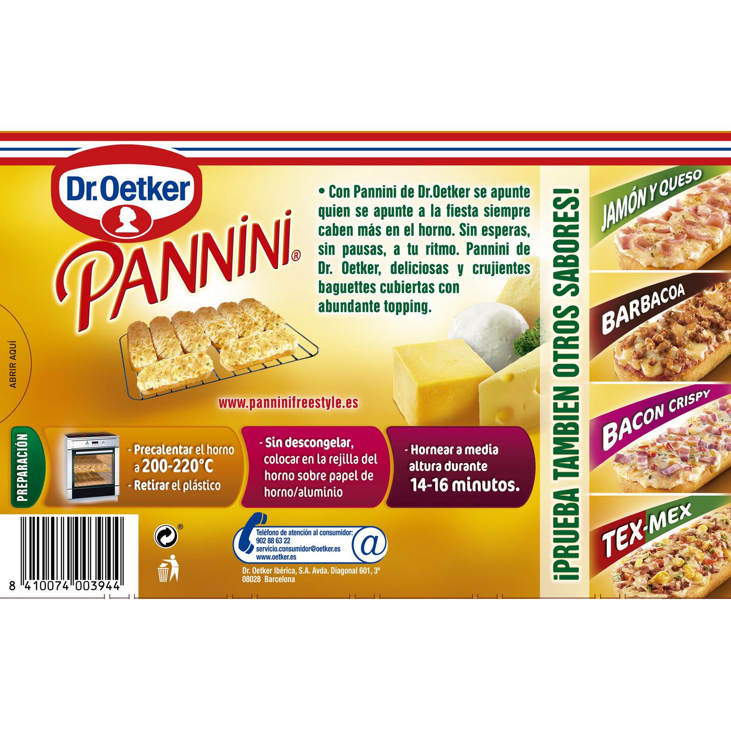 Pannini 4 quesos Dr. Oetker 250 g.