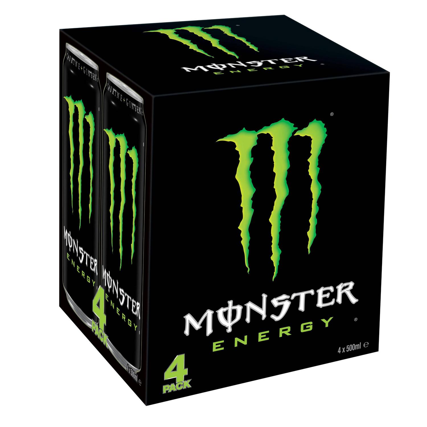 Monster Energy Green Bebida Energética pack 4 latas 50 cl.