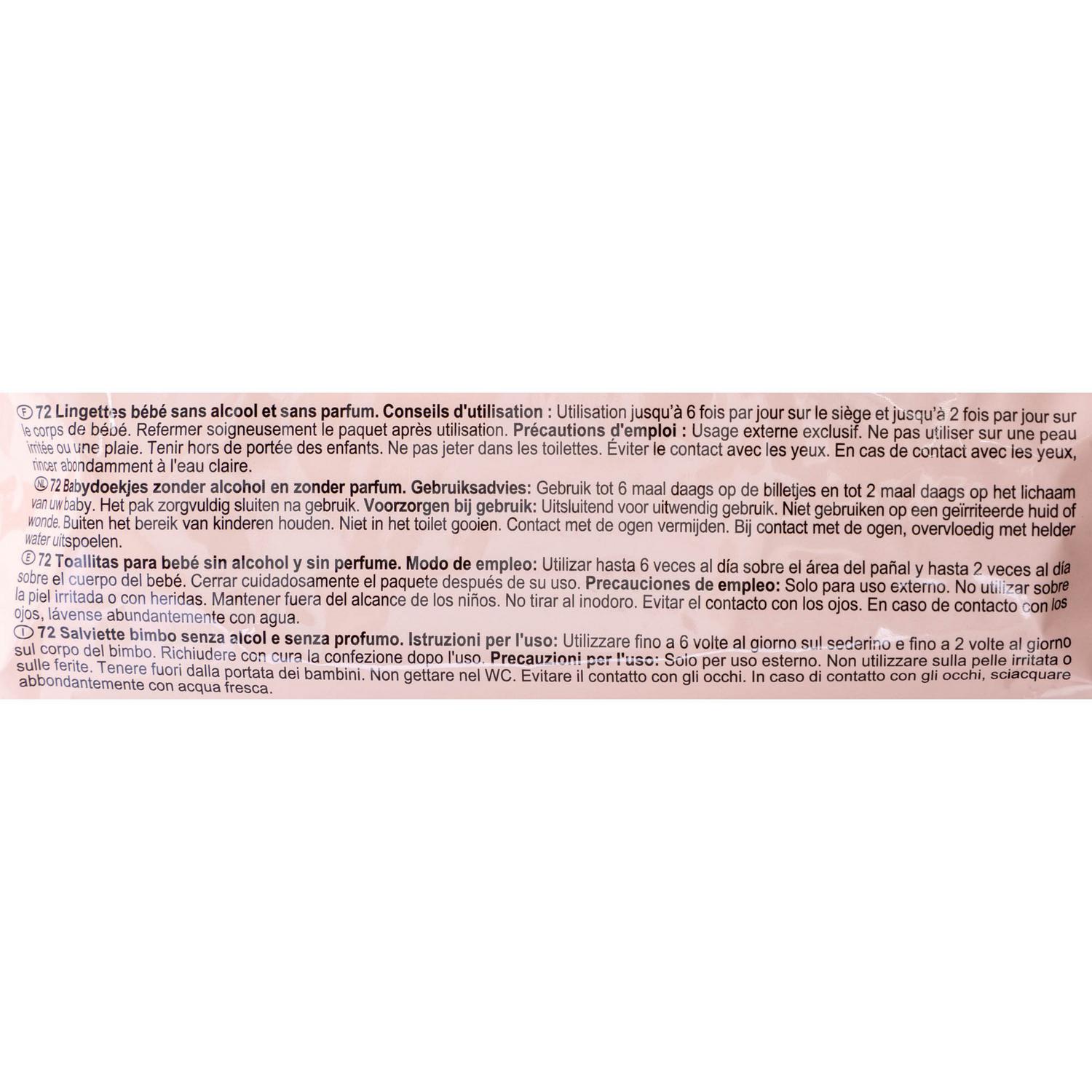 Toallitas para bebé sensitive My Carrefour Baby 72 ud.