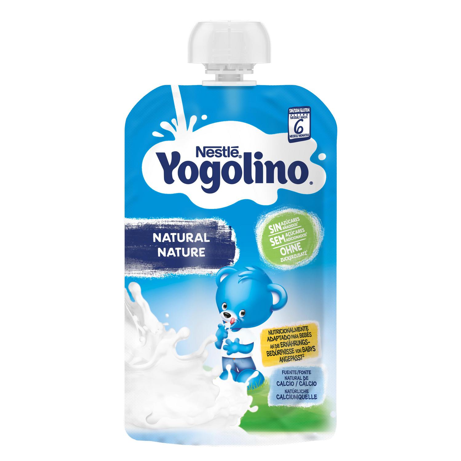 Postre lácteo natural desde 6 meses Nestlé Yogolino sin gluten y sin azúcar añadido 100 g.