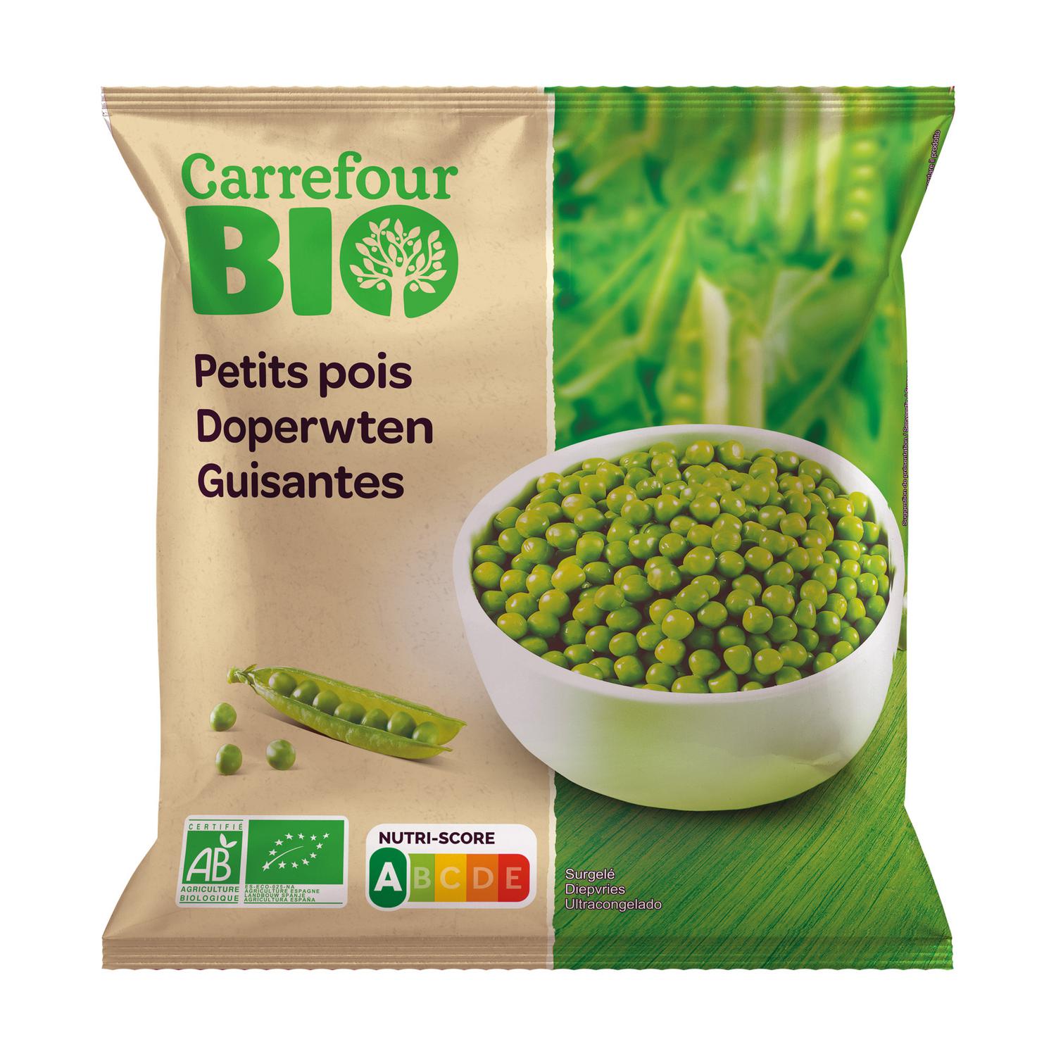 Guisantes ecológico Carrefour Bio 600 g.