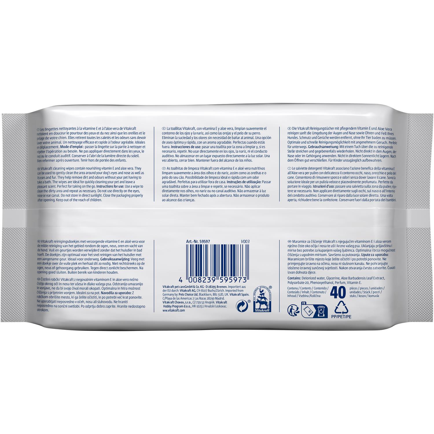 Toallitas higiénicas perro 40 pcs