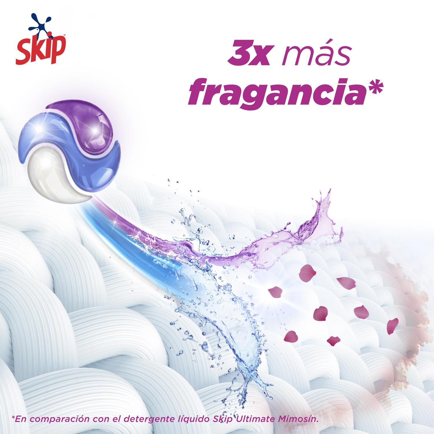 Detergente con fragancia mimosín Ultimate Skip 26 lavados.
