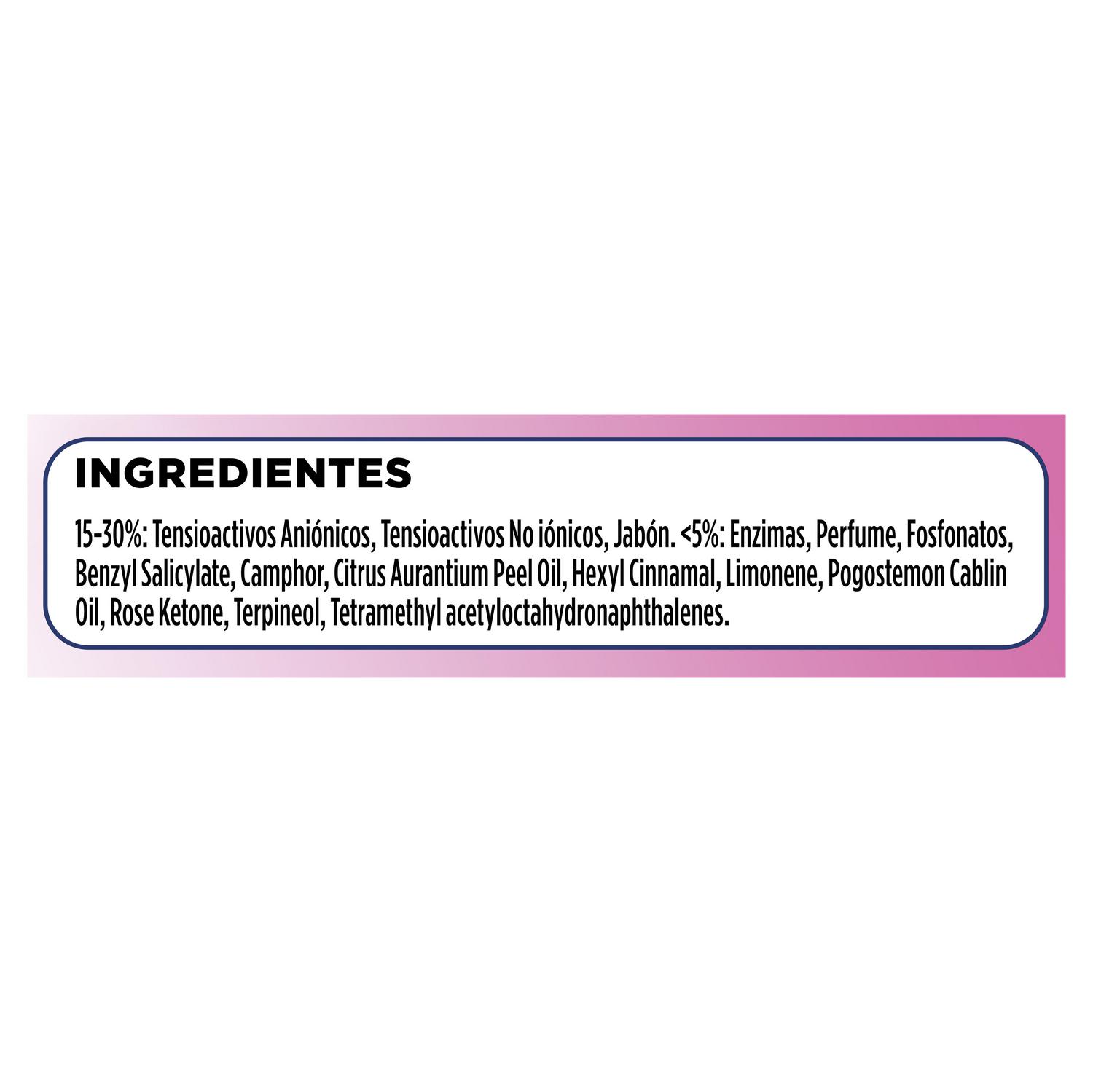 Detergente con fragancia mimosín Ultimate Skip 26 lavados.
