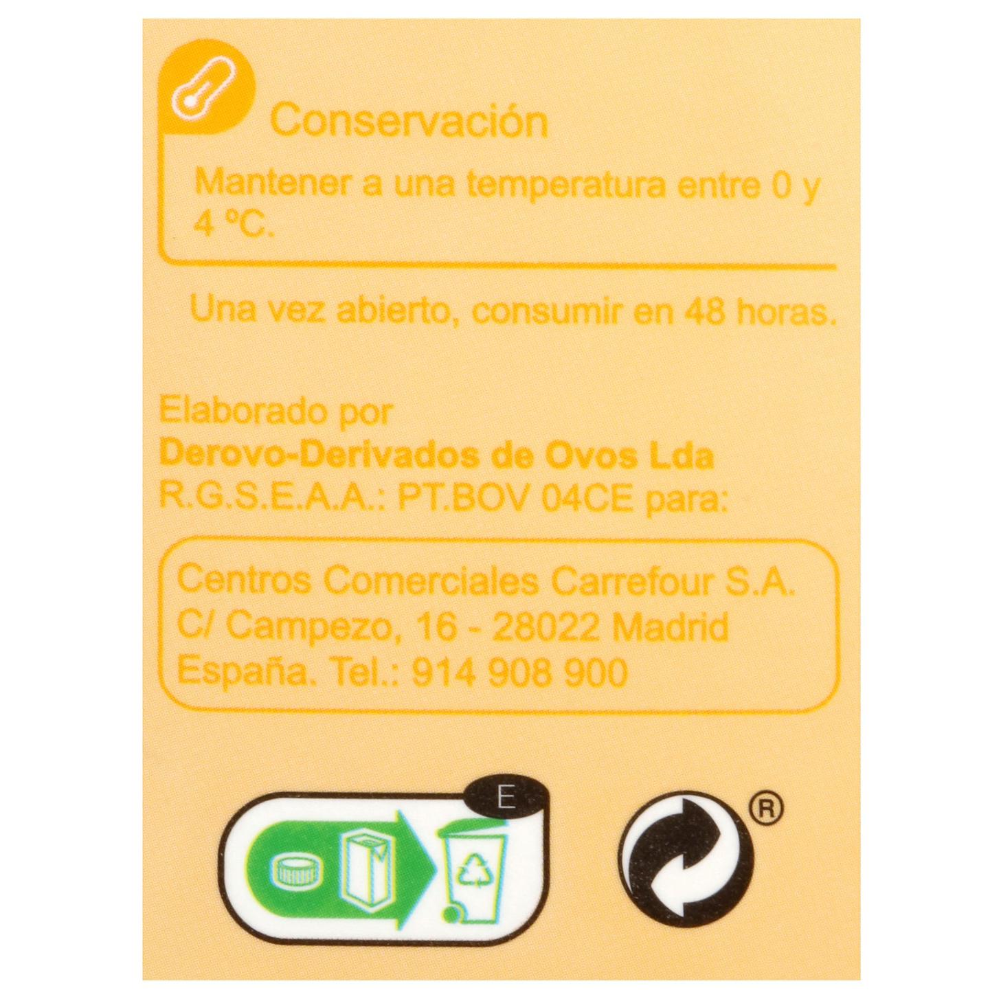 Clara de huevo pasteurizada Carrefour Classic' 1 l.