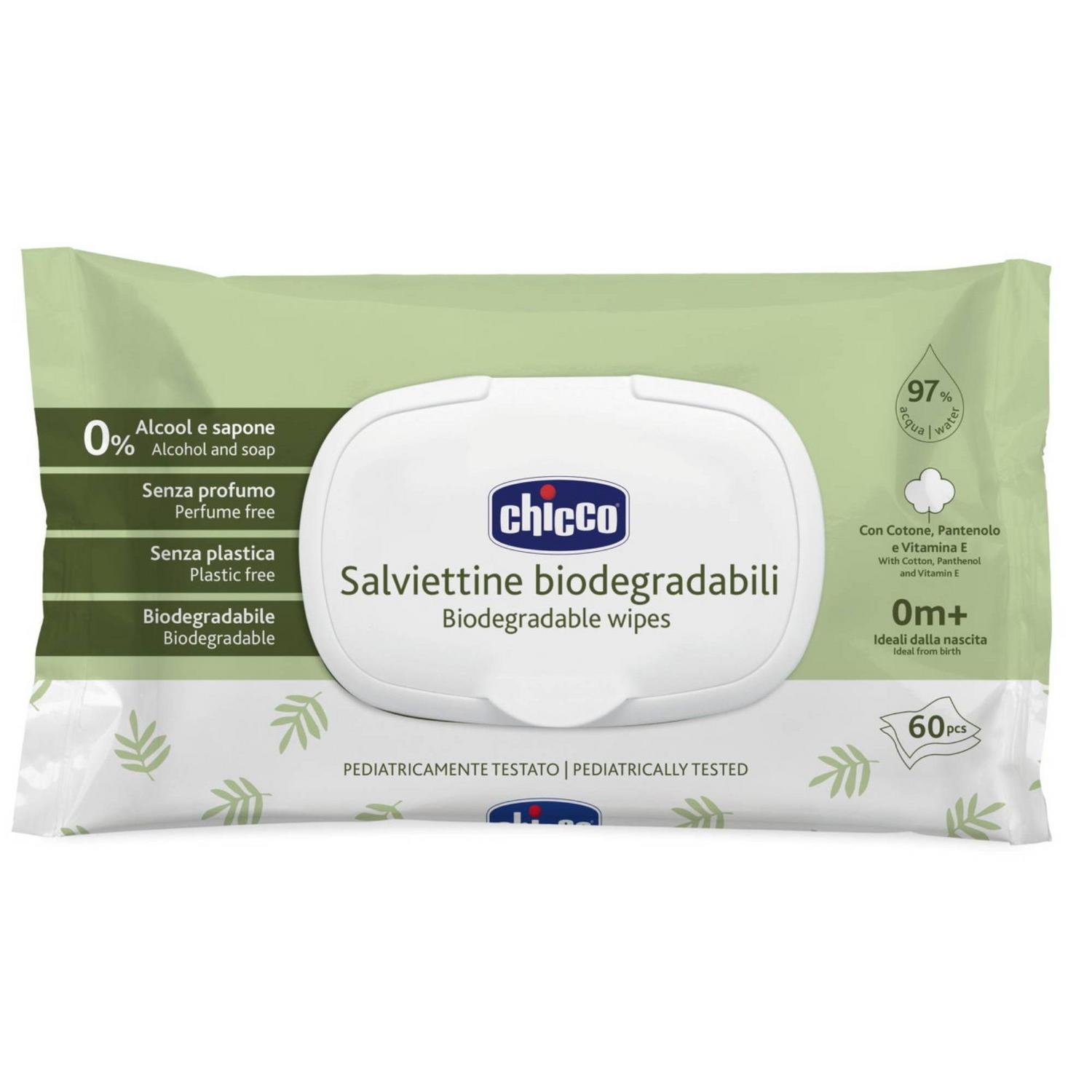 Toallitas para bebé biodegradables Chicco 120 ud.