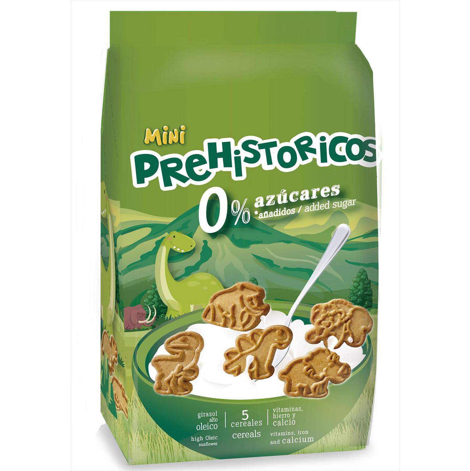 Galletas sin azúcar añadido Mini Prehistóricos 400 g.