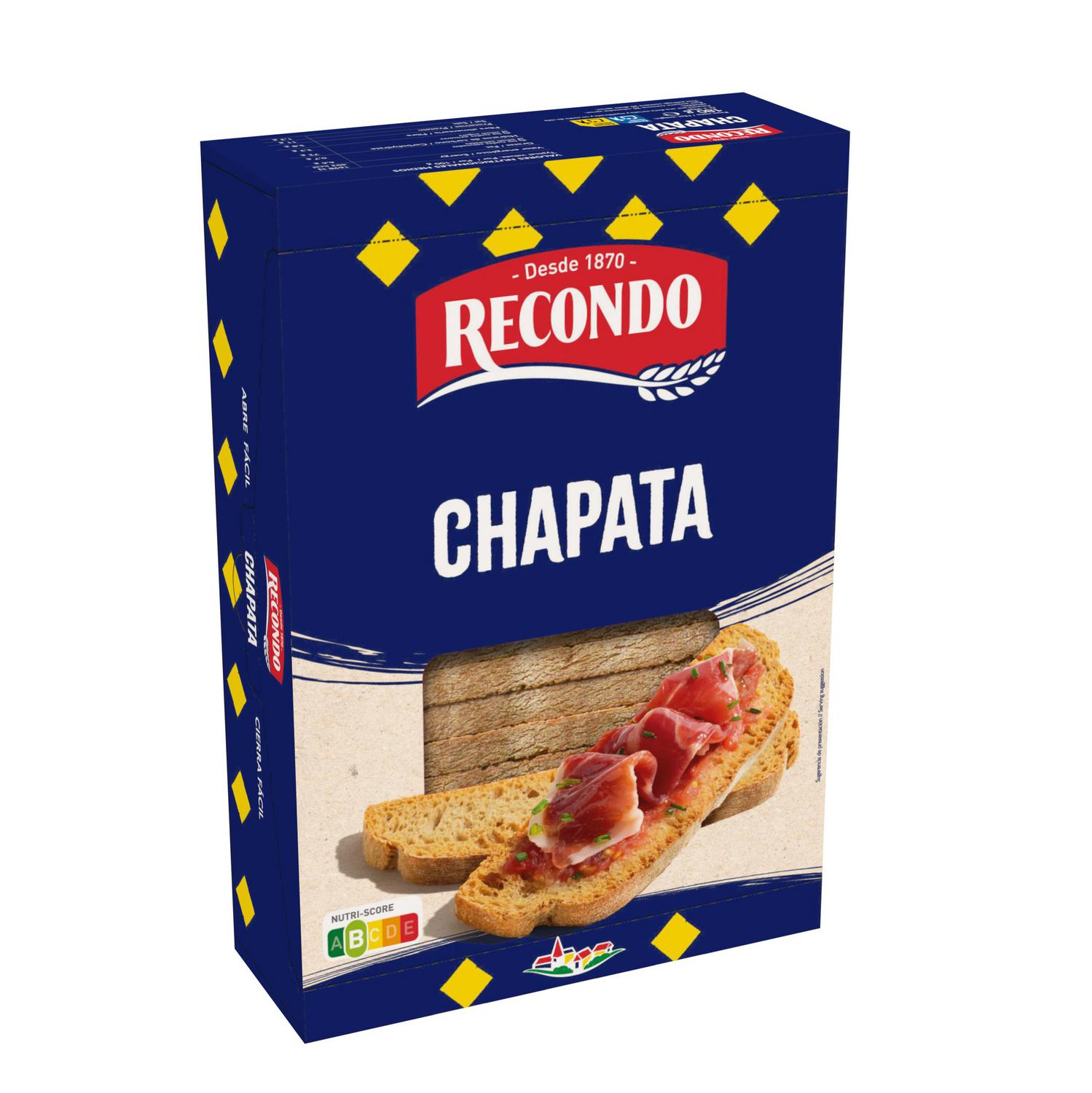 Pan de chapata rústica Recondo 180 g.