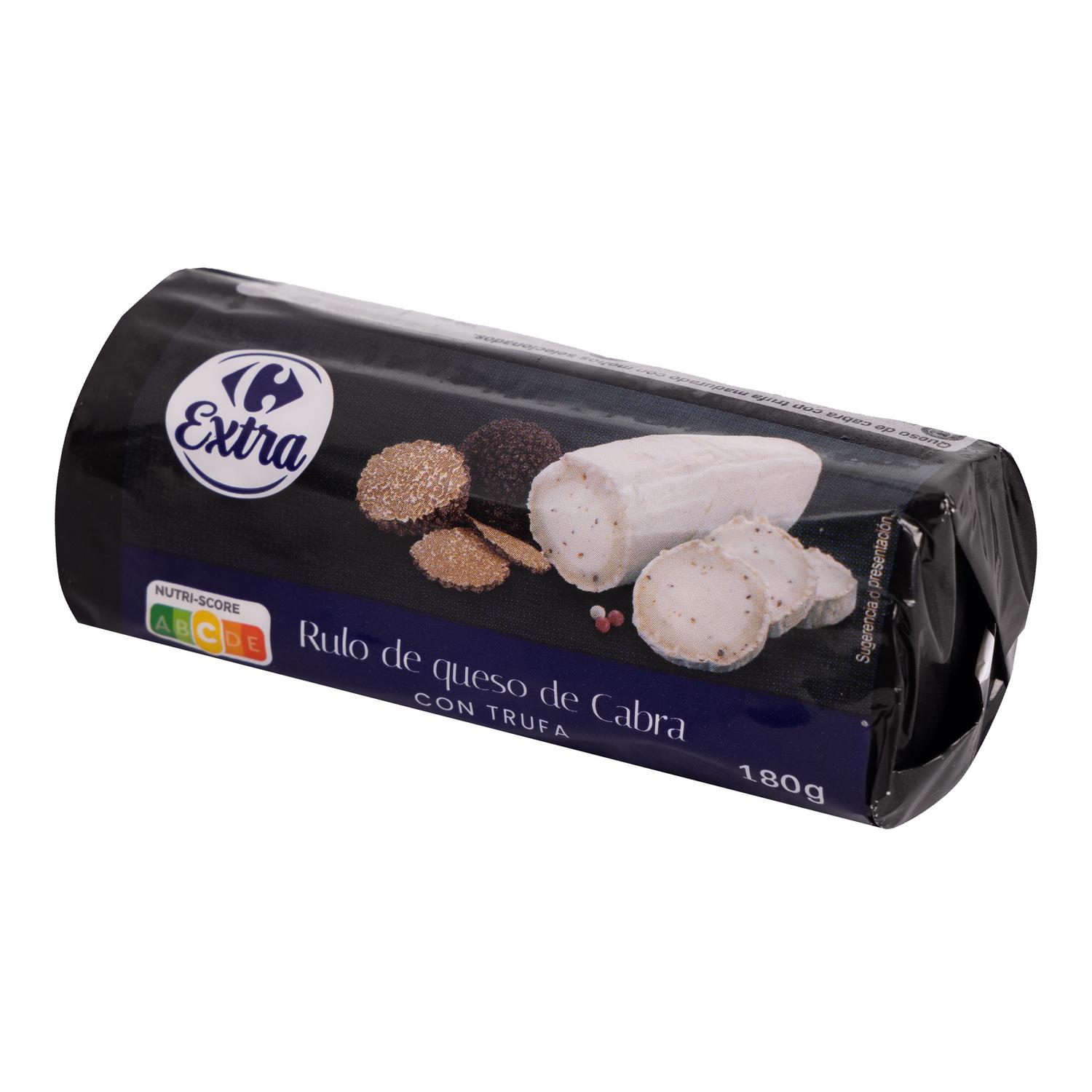 Rulo de queso de cabra con trufa Carrefour Extra 180 g.