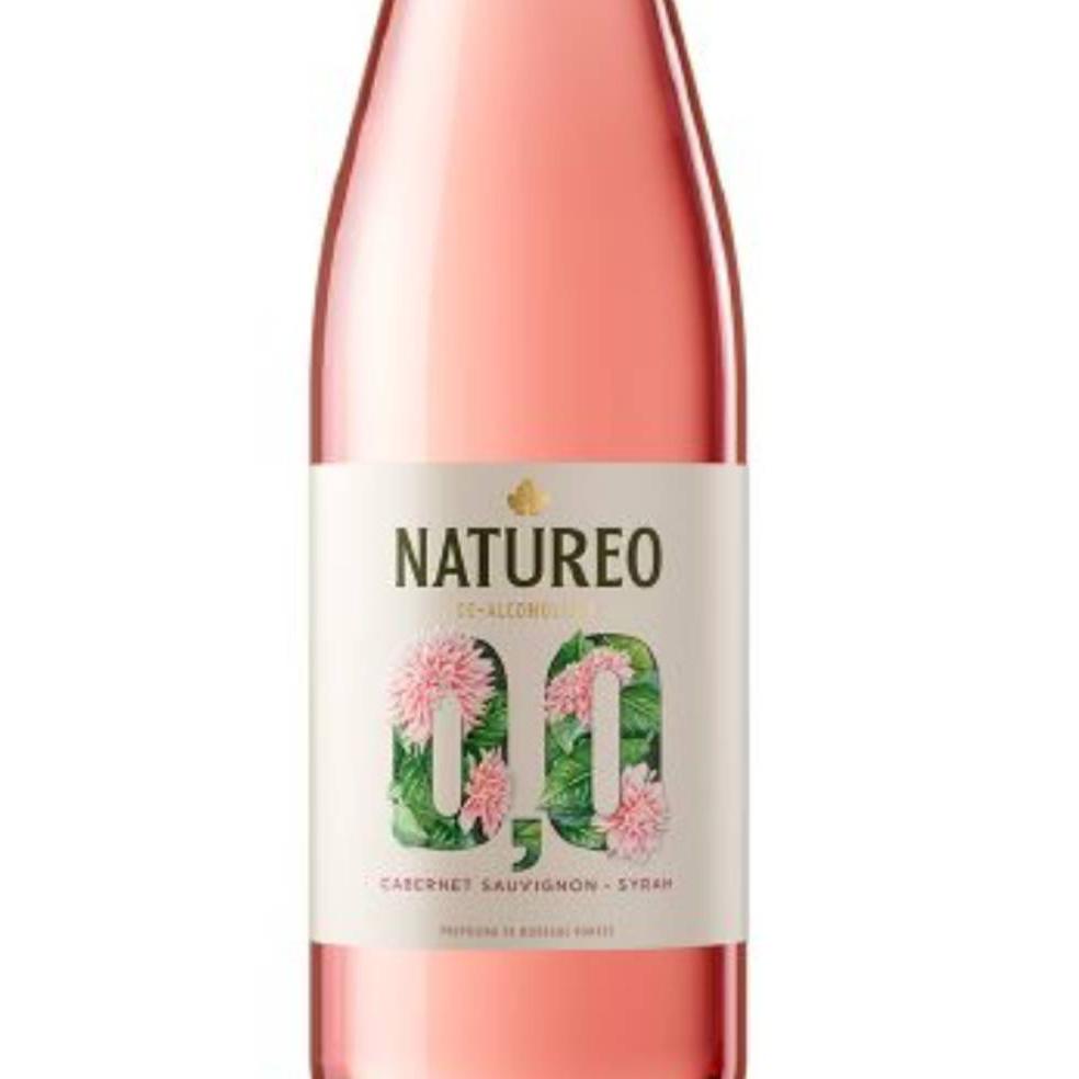 Vino rosado roble sin alcohol Natureo 75 cl.
